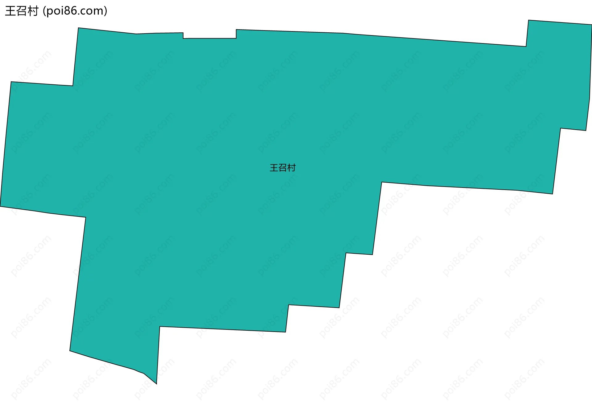 王召村边界地图