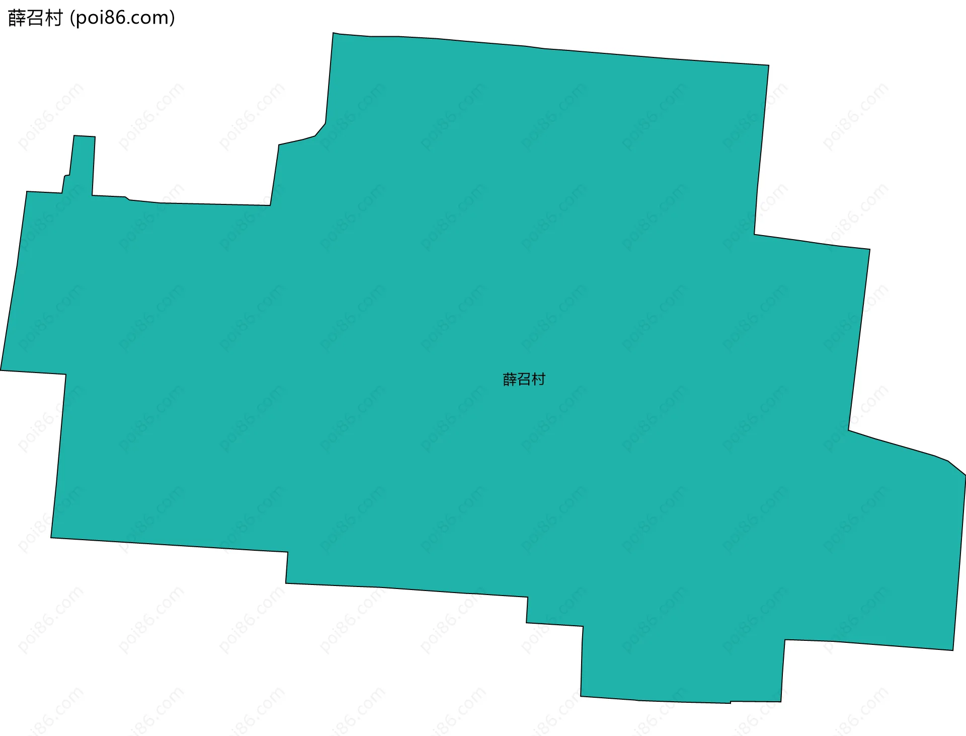 薛召村边界地图