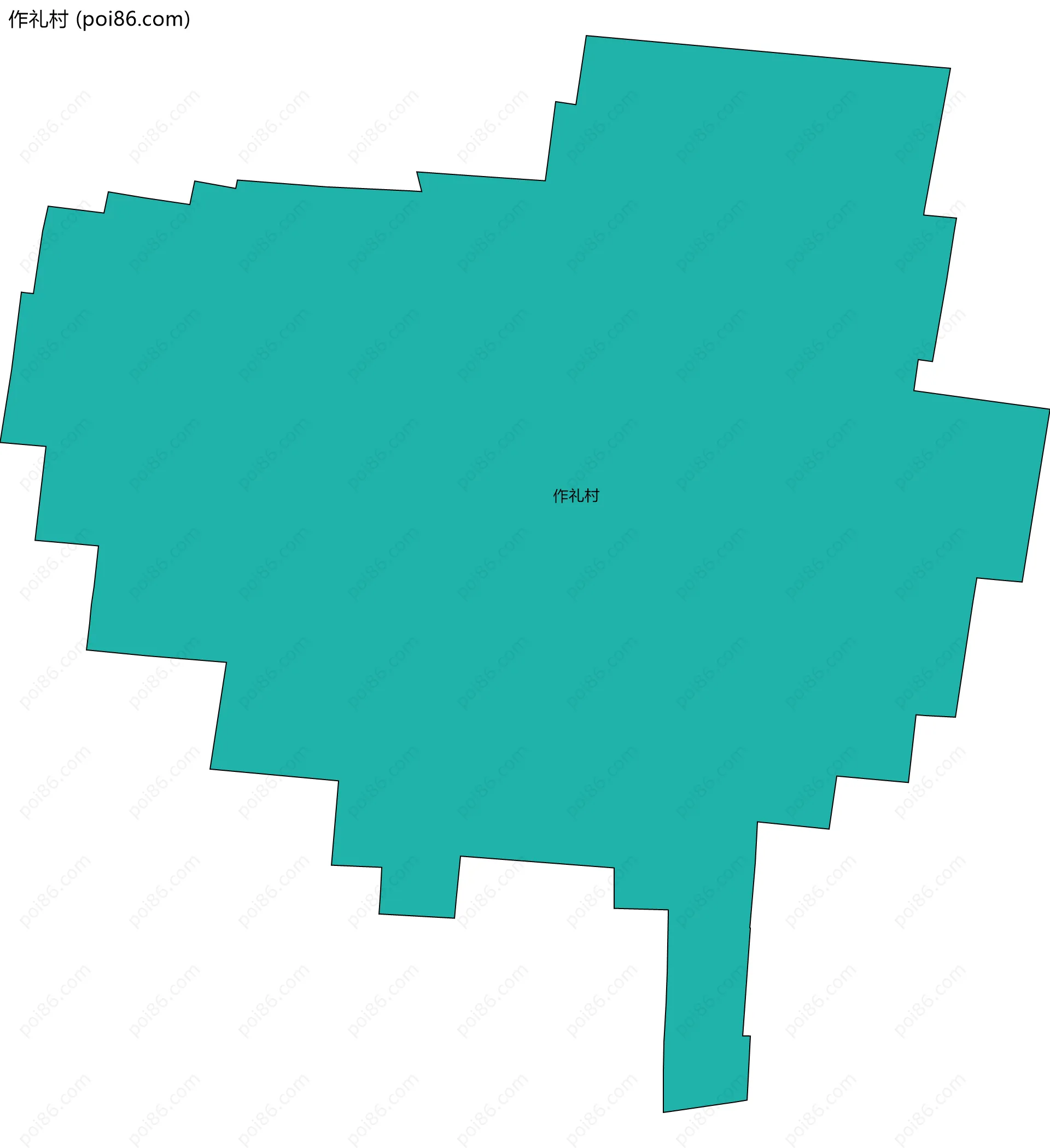 作礼村边界地图