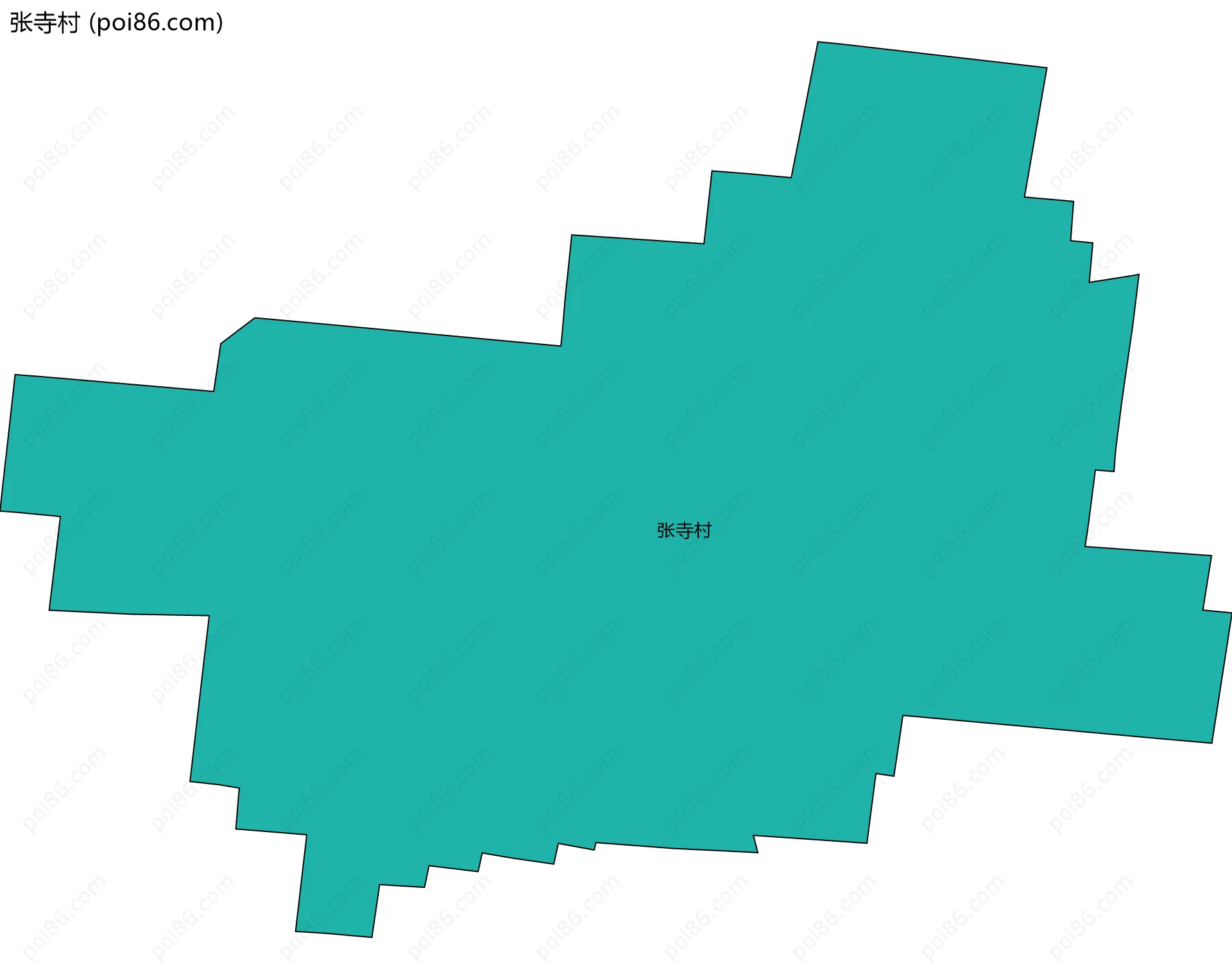 张寺村边界地图