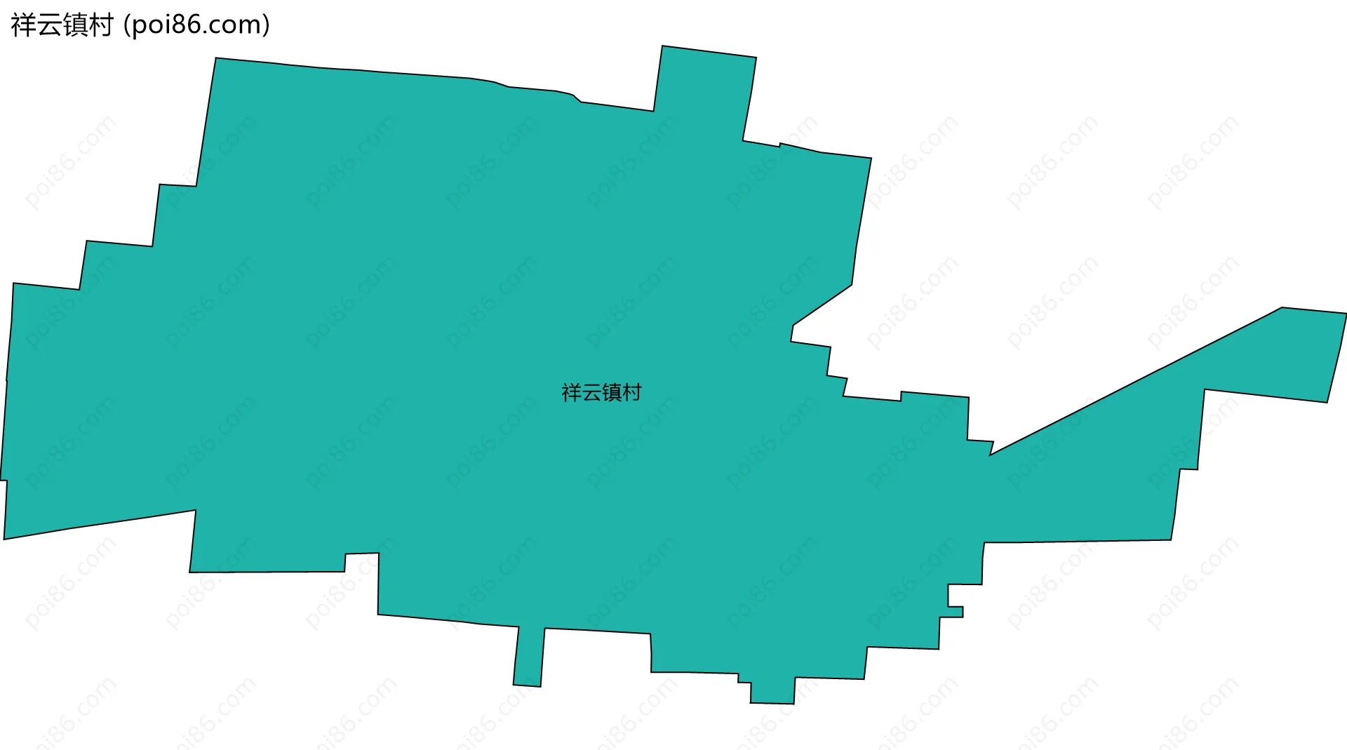 祥云镇村边界地图