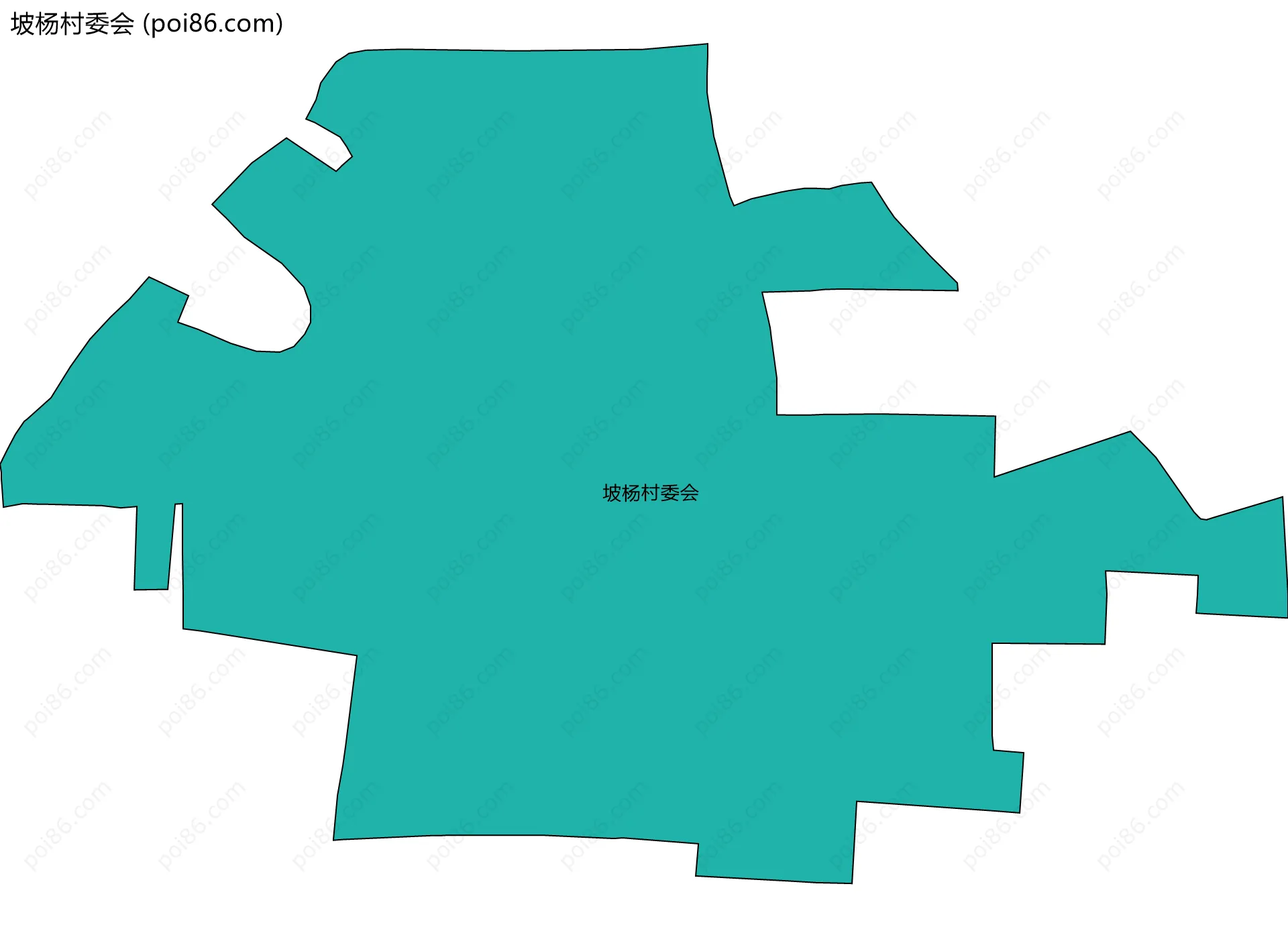 坡杨村委会边界地图