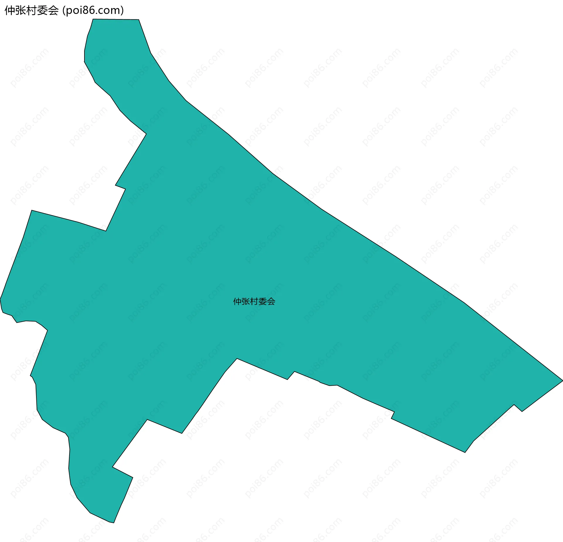 仲张村委会边界地图