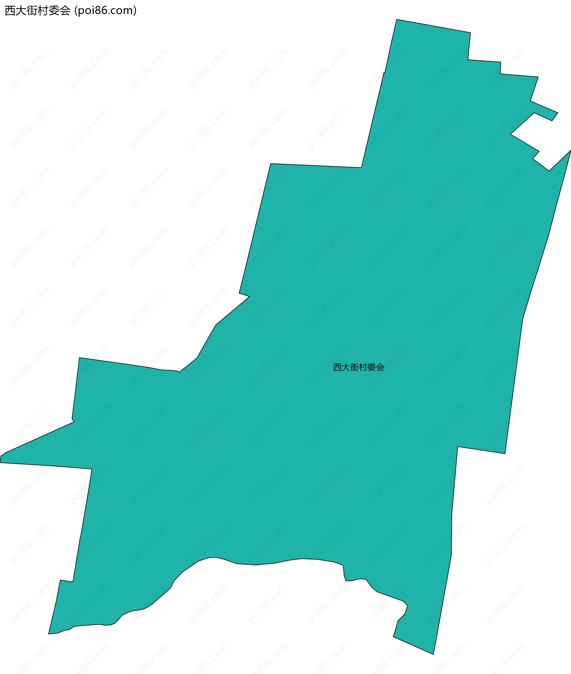 西大街村委会边界地图