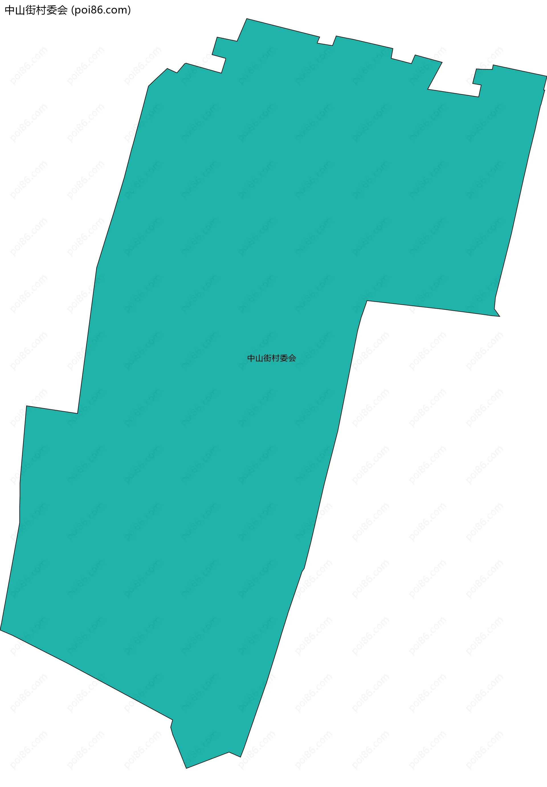 中山街村委会边界地图