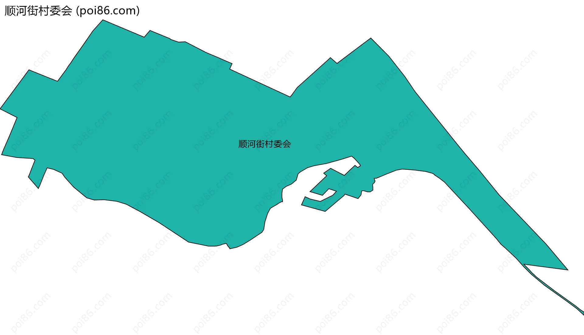 顺河街村委会边界地图