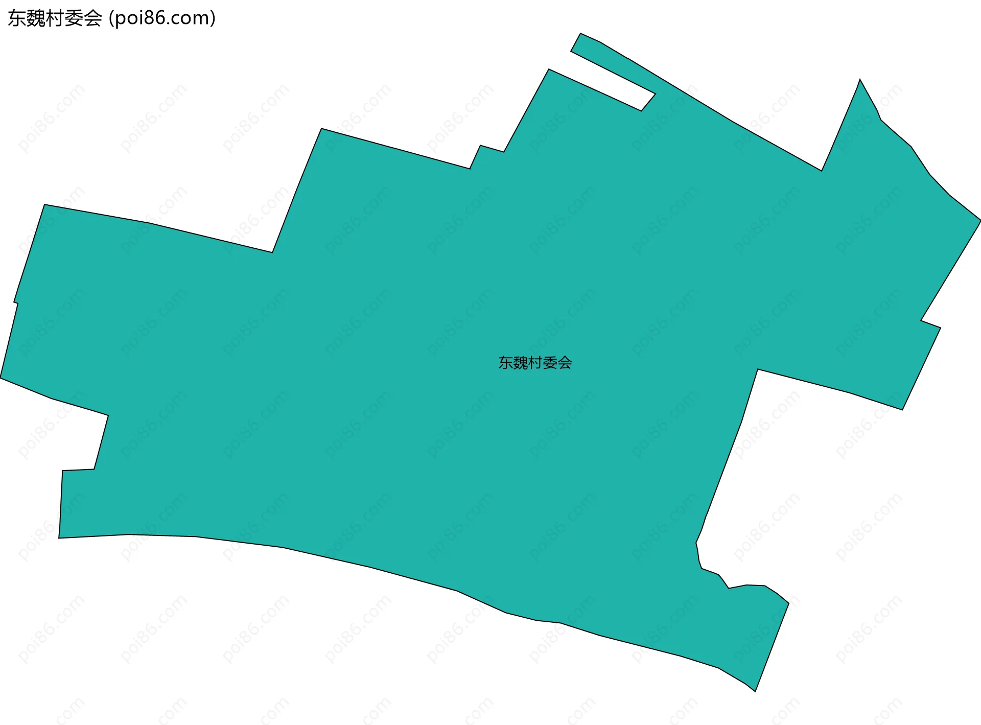 东魏村委会边界地图