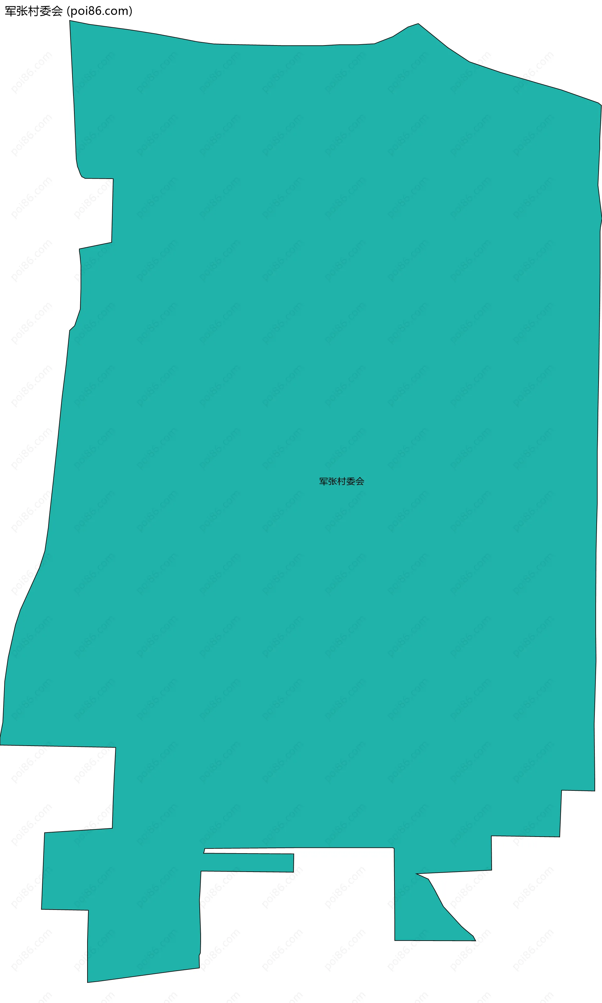 军张村委会边界地图