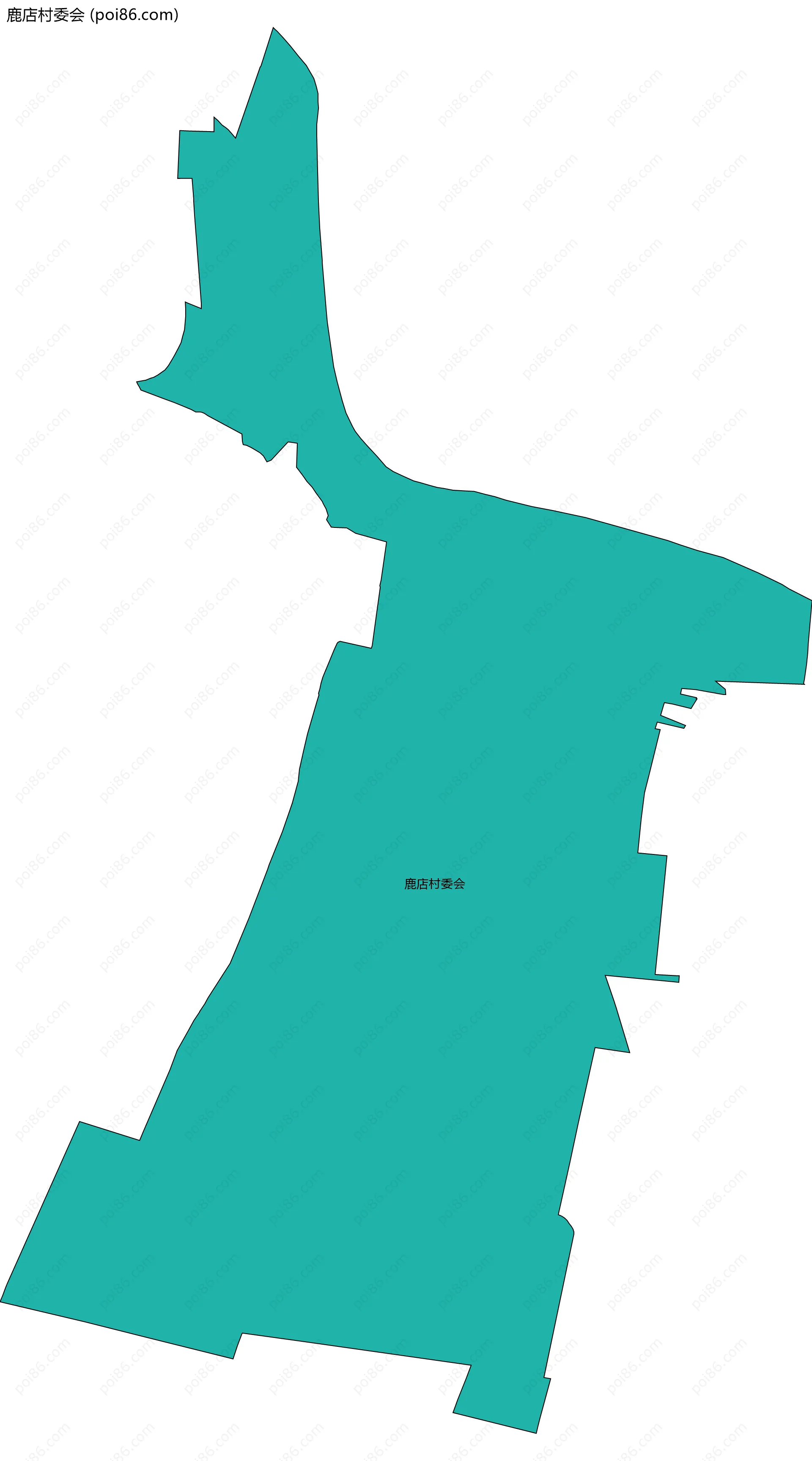 鹿店村委会边界地图