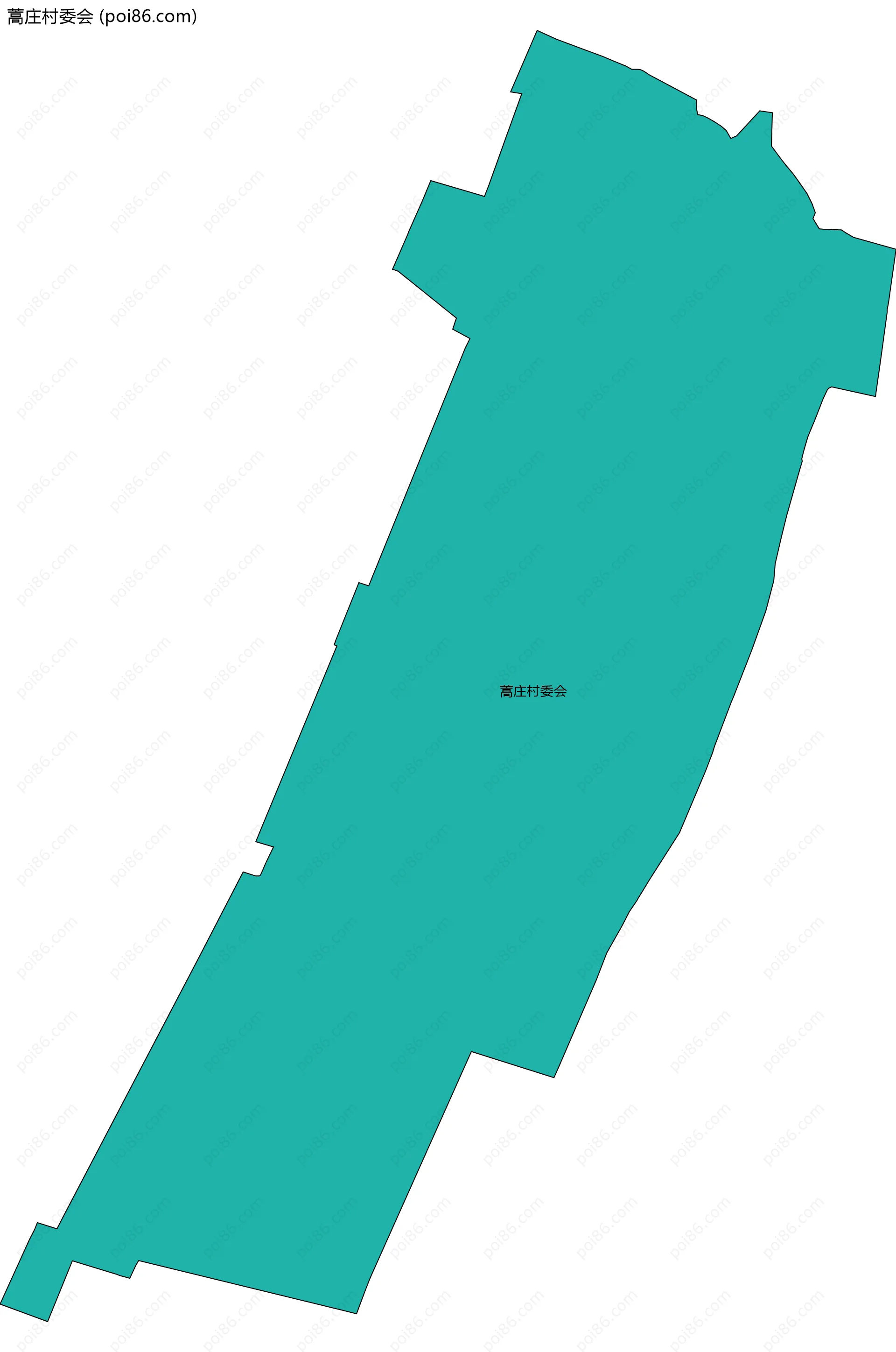 蒿庄村委会边界地图