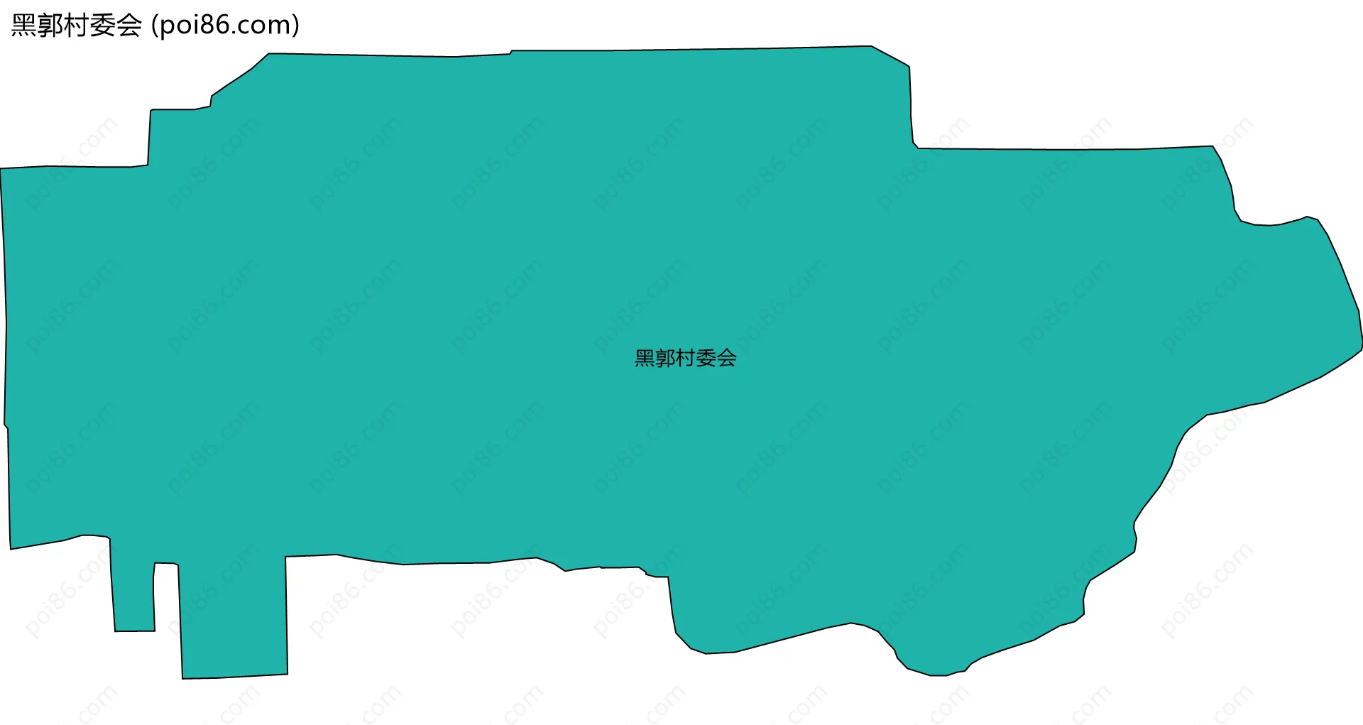 黑郭村委会边界地图