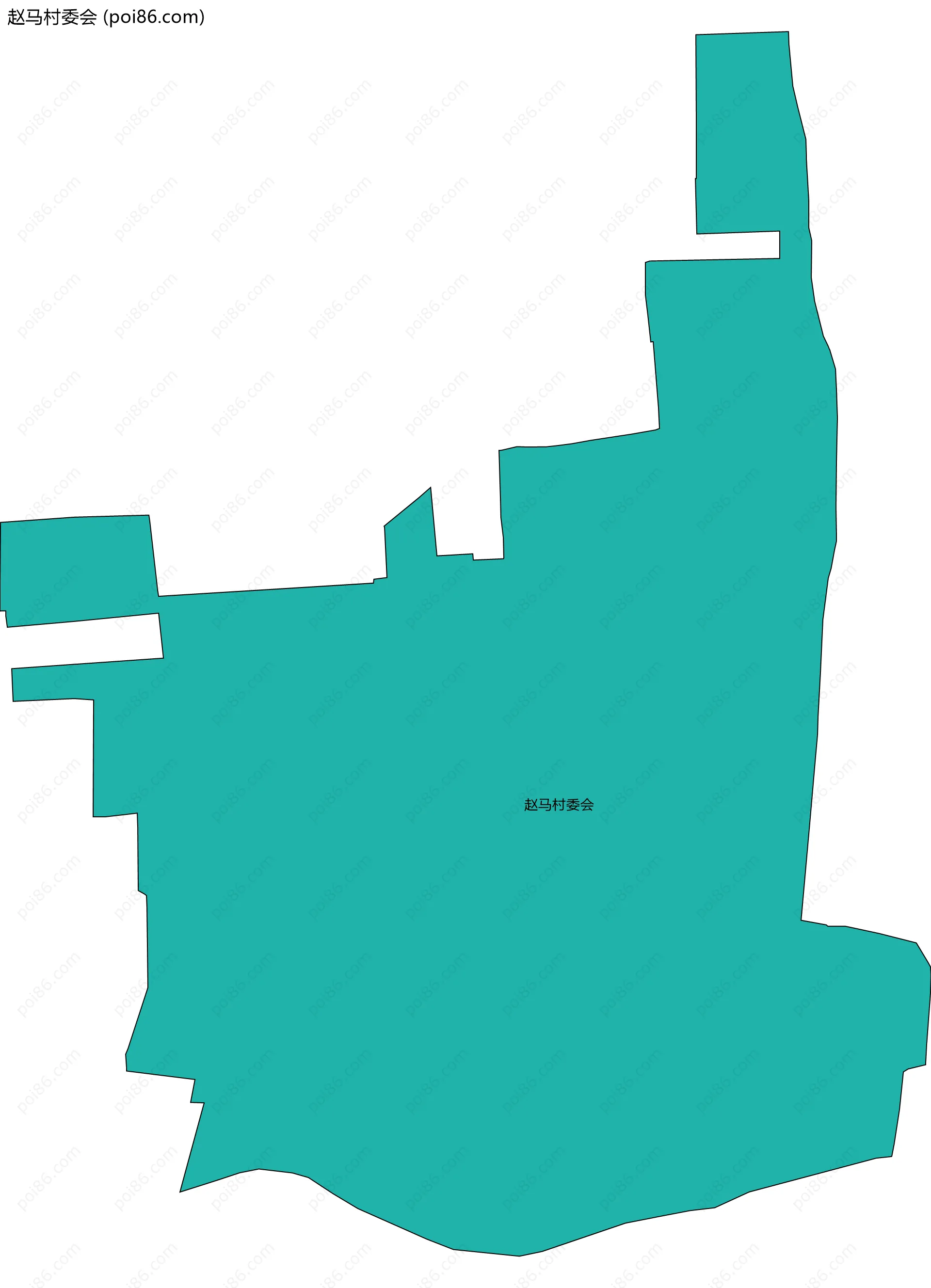 赵马村委会边界地图