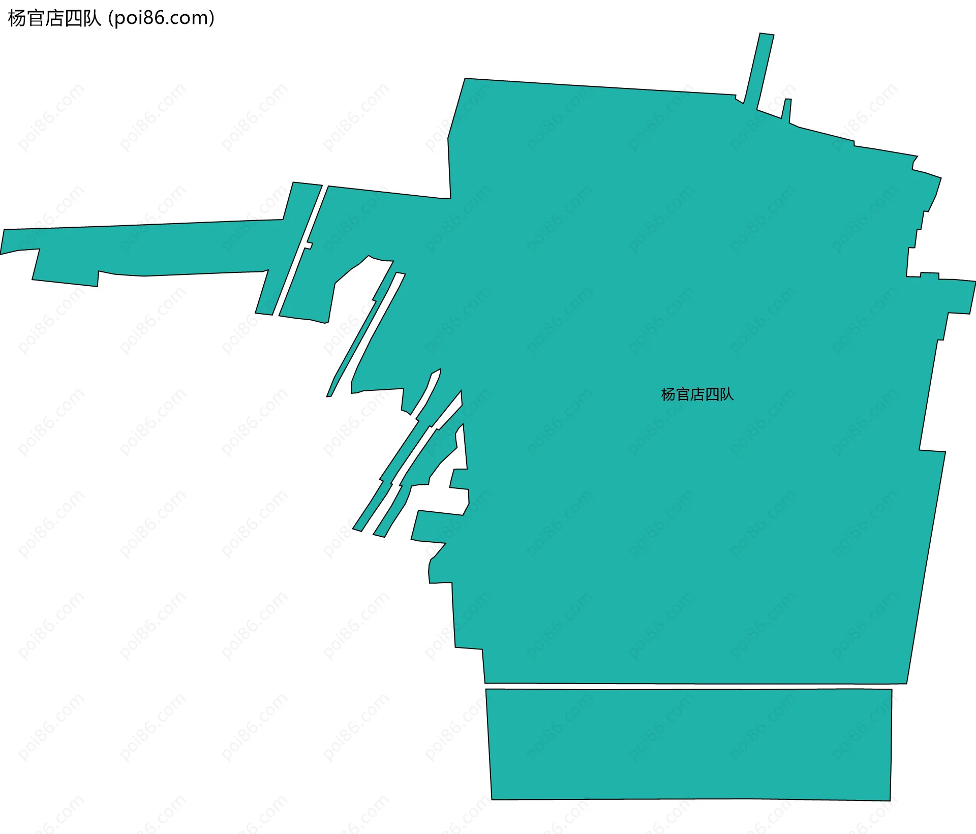 杨官店四队边界地图