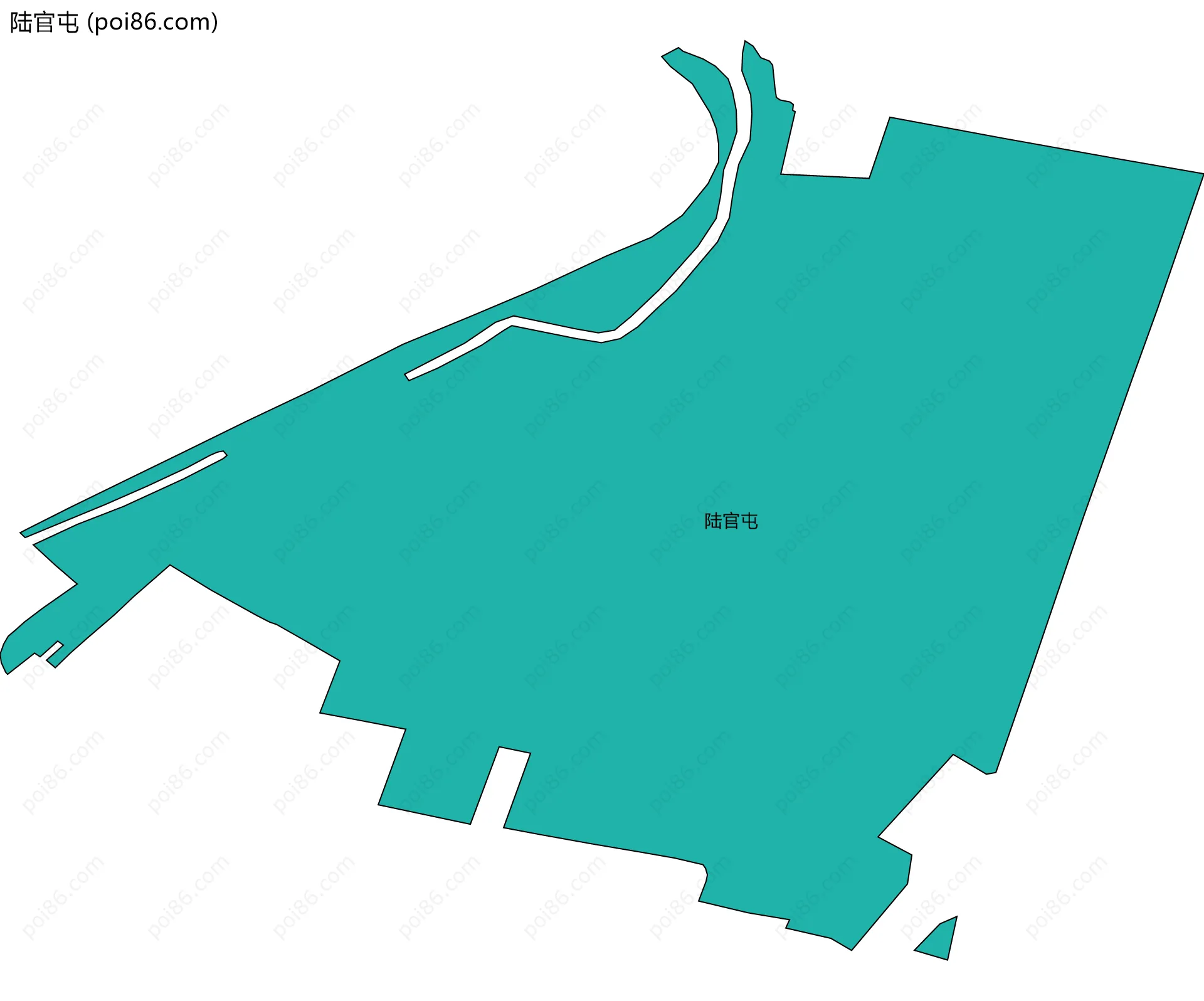 陆官屯边界地图