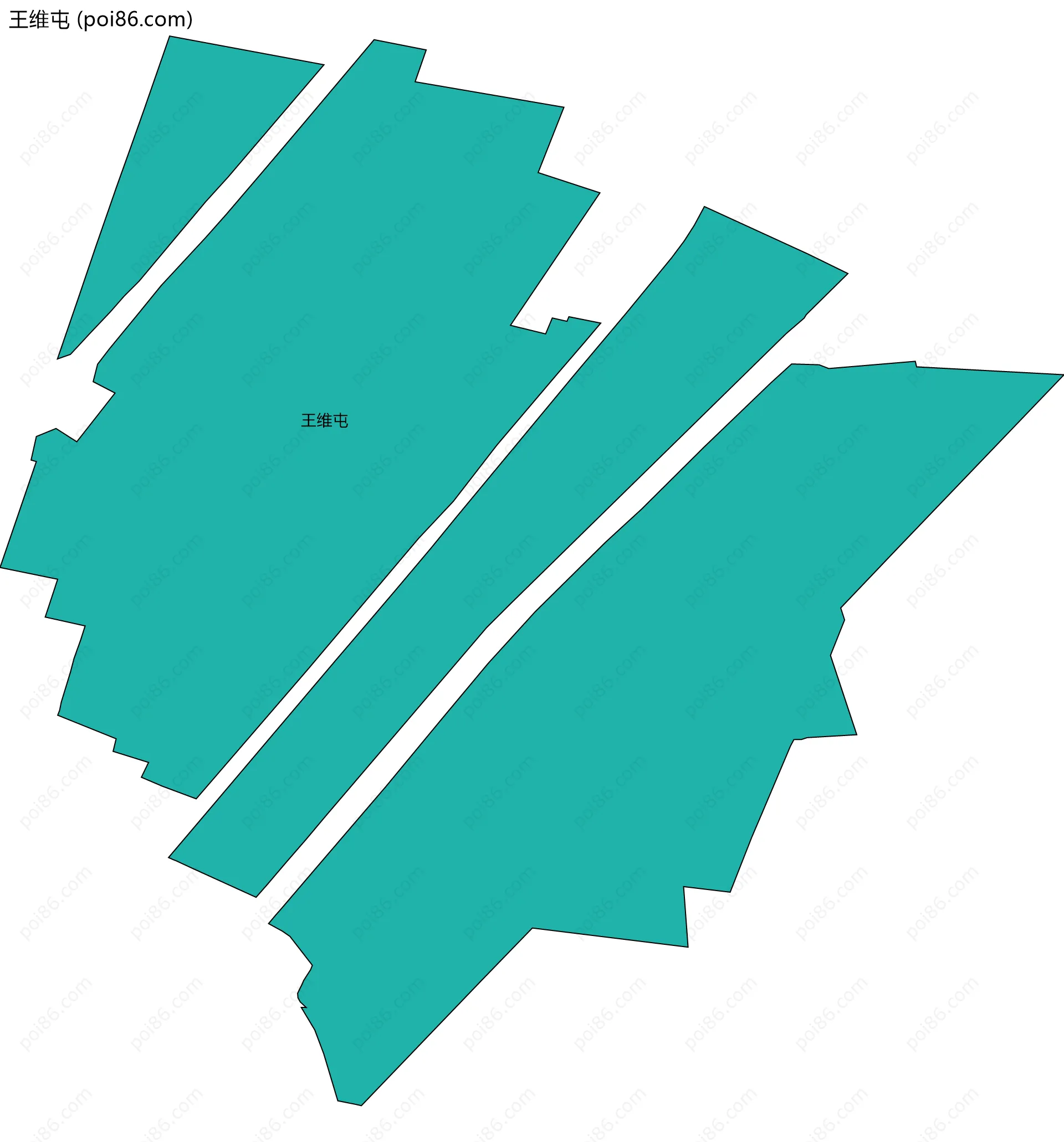 王维屯边界地图