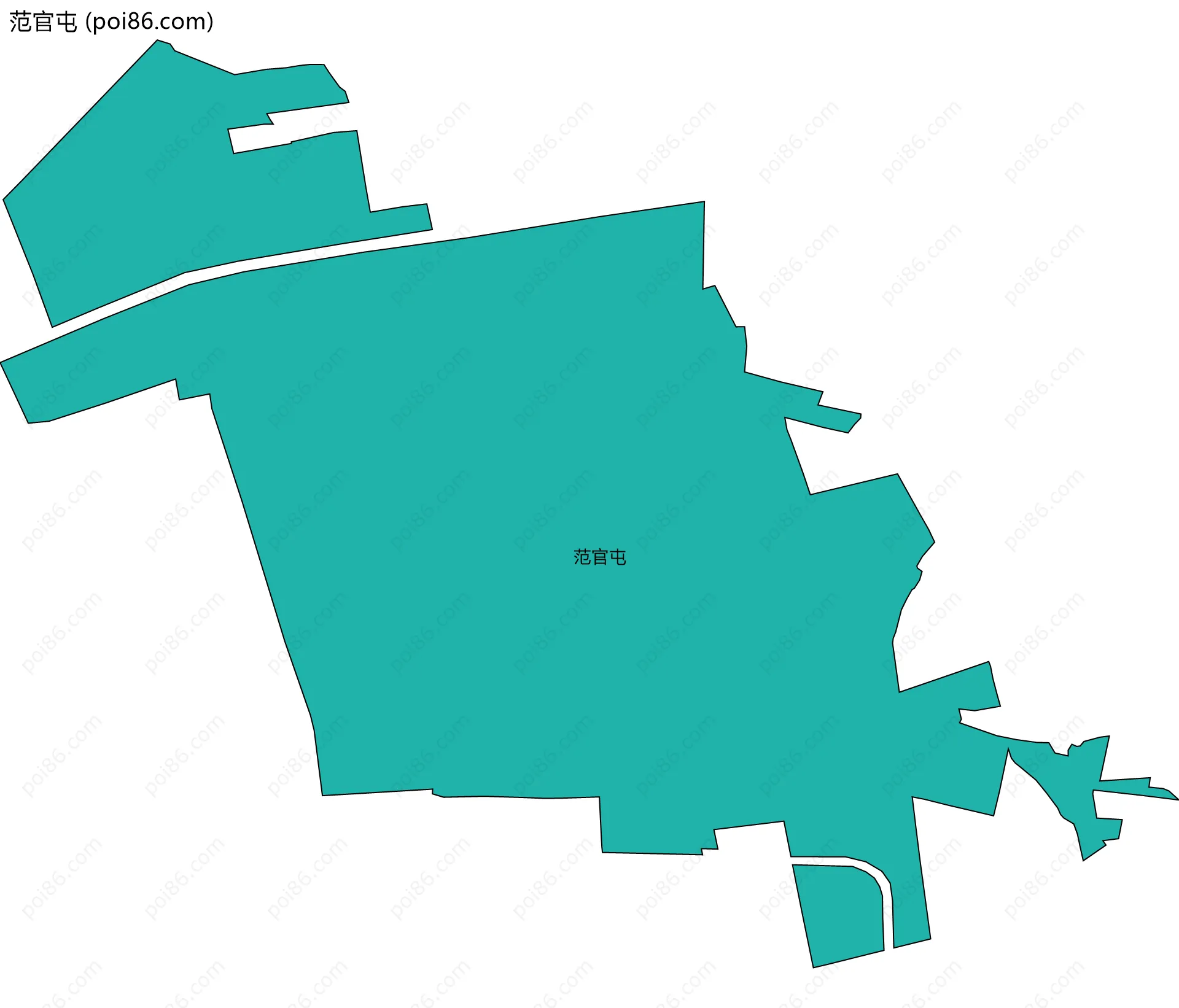 范官屯边界地图