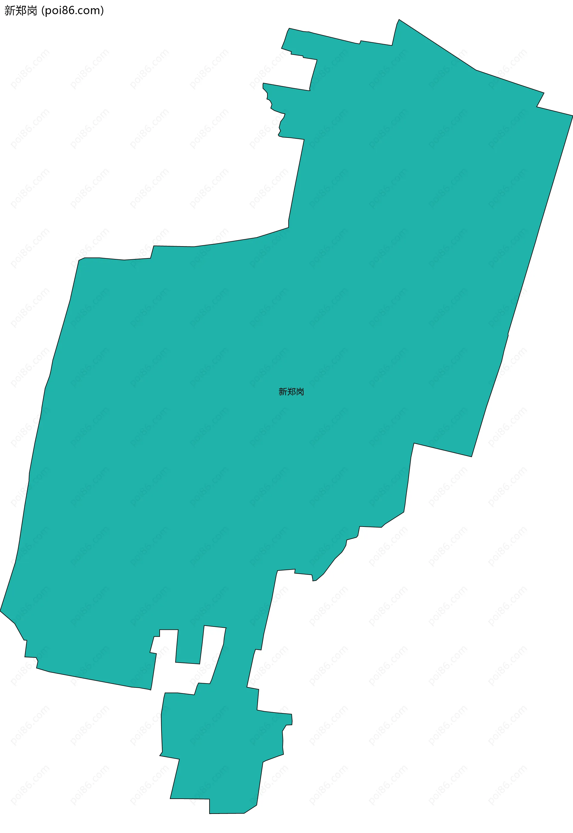 新郑岗边界地图