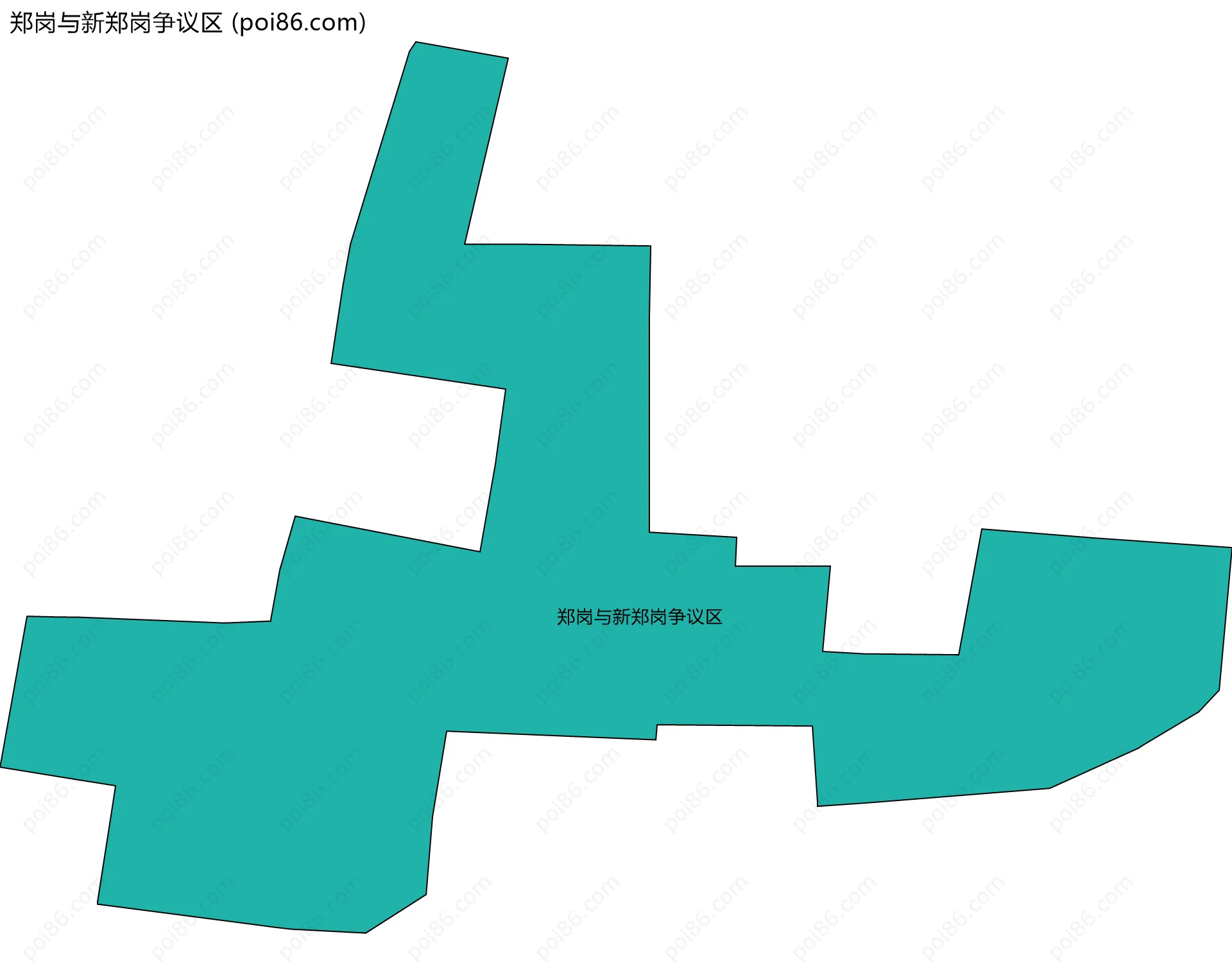 郑岗与新郑岗争议区边界地图