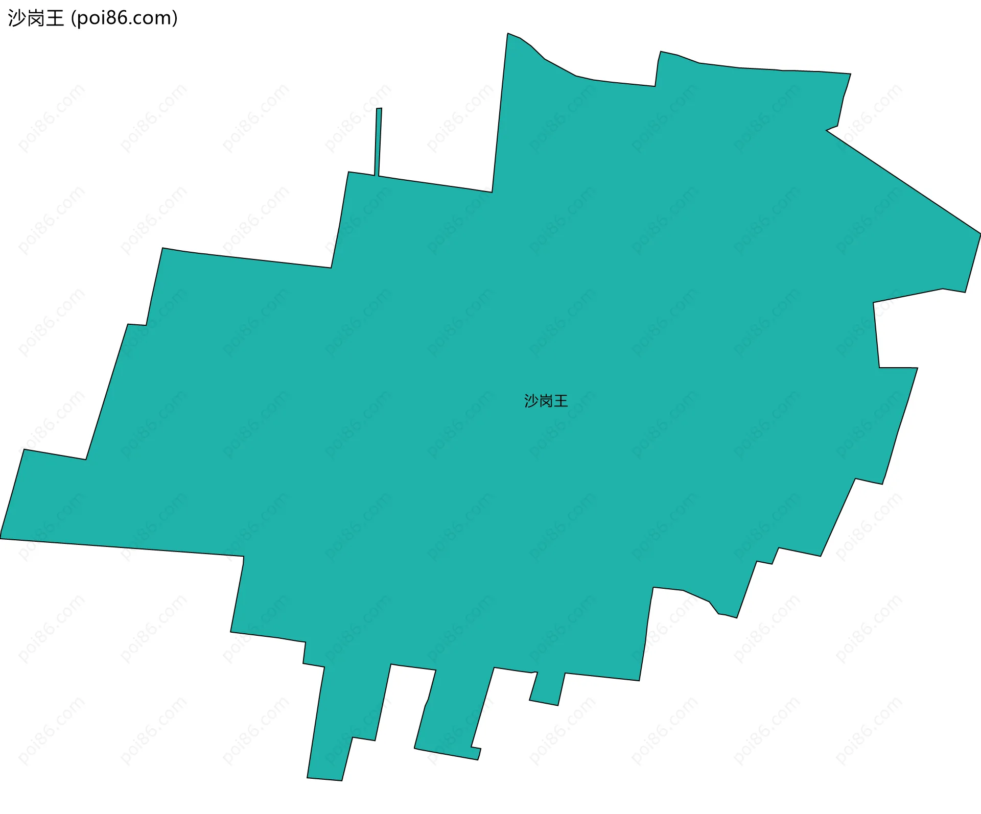 沙岗王边界地图