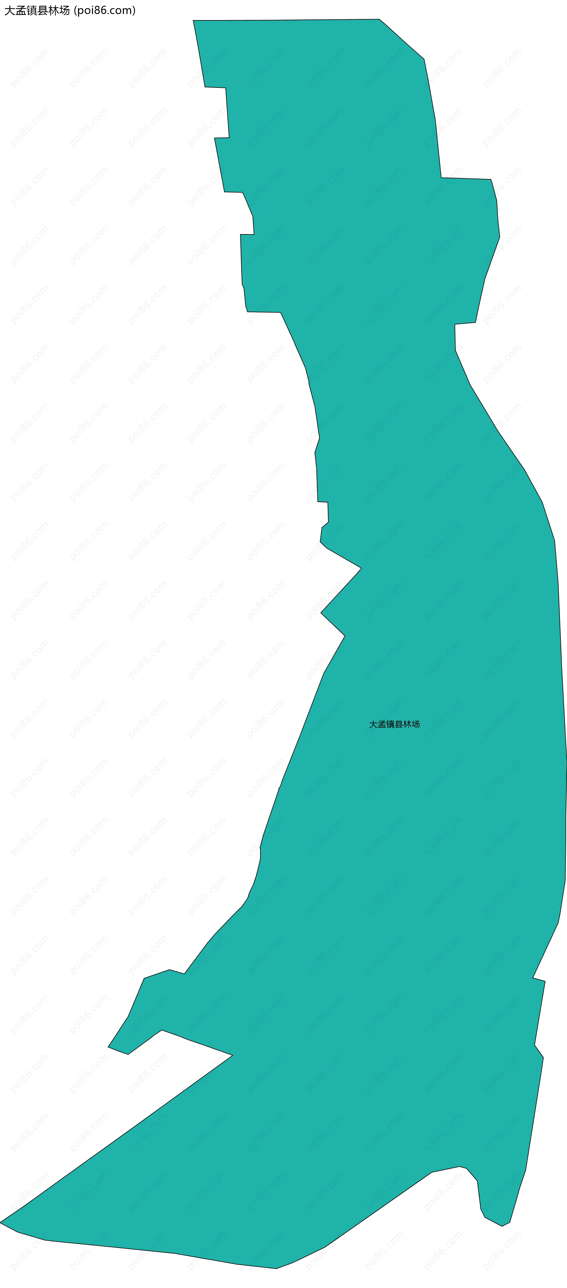 大孟镇县林场边界地图