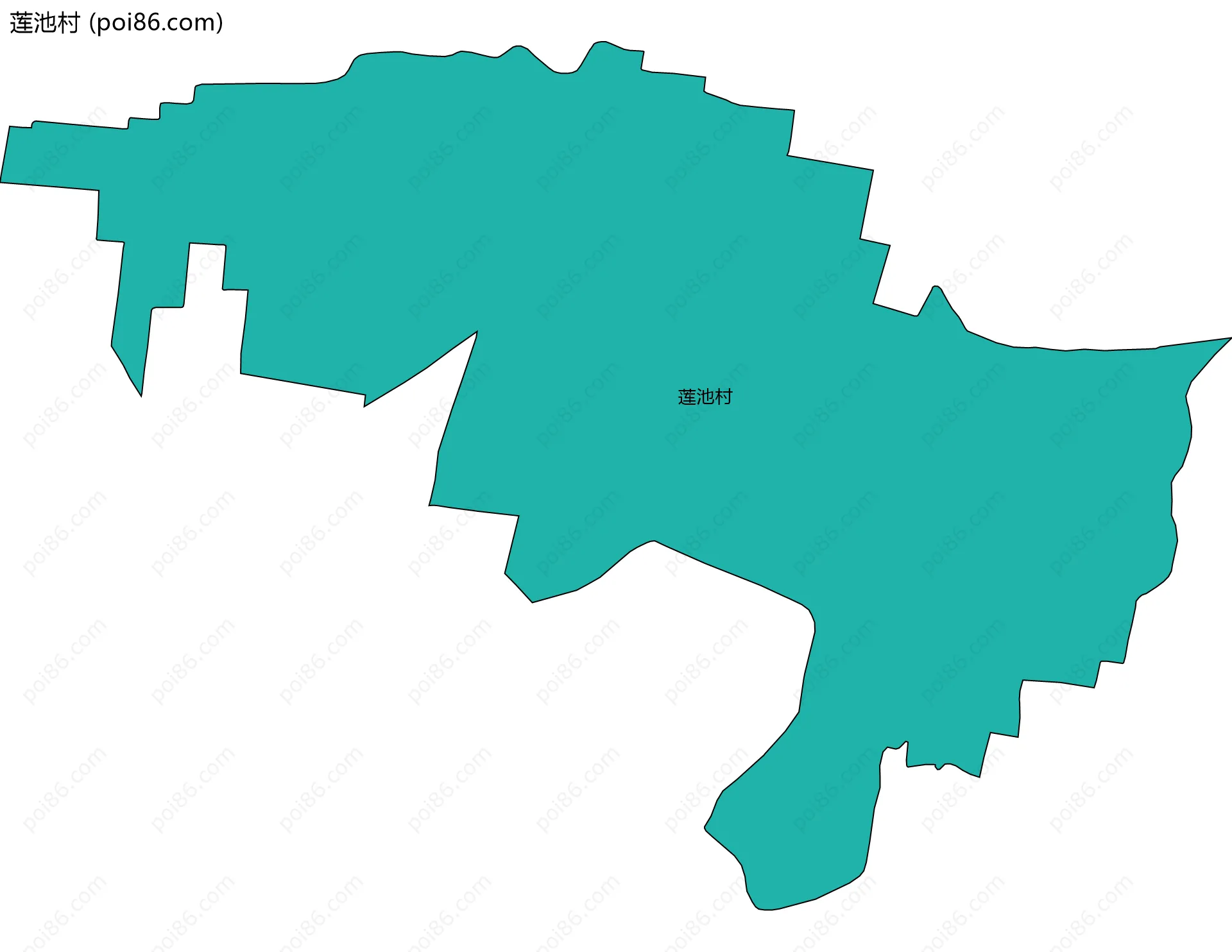 莲池村边界地图