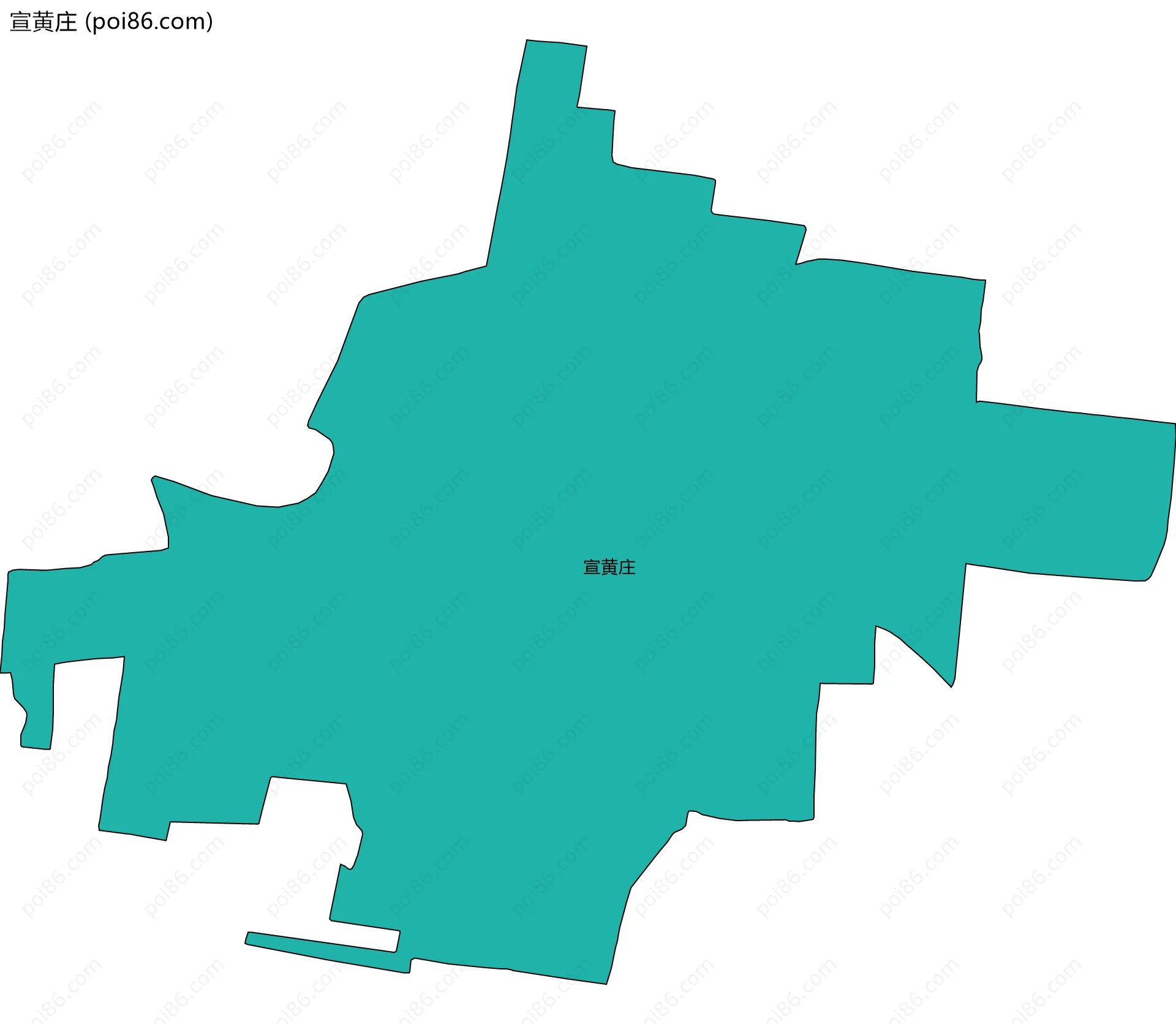 宣黄庄边界地图