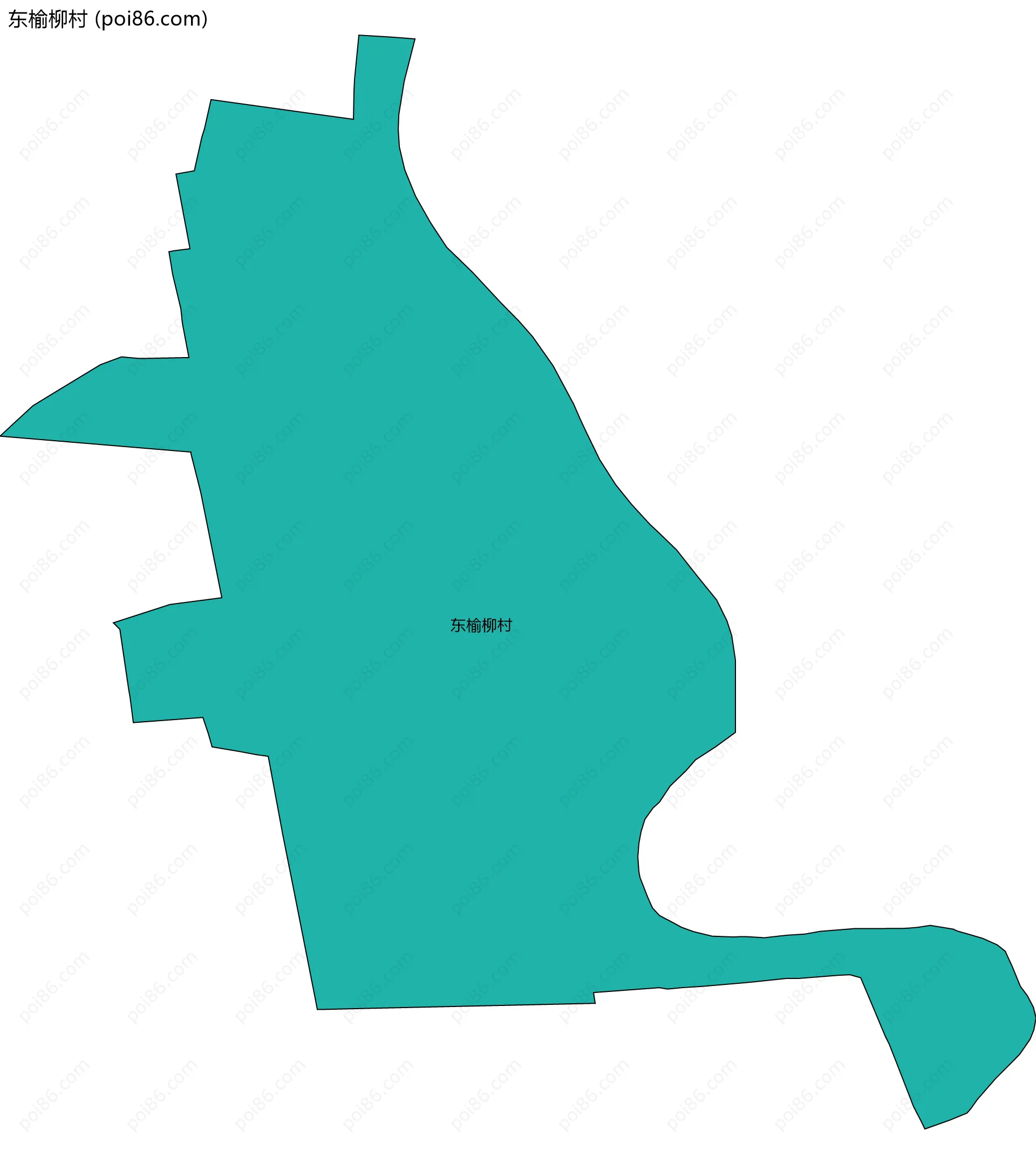 东榆柳村边界地图