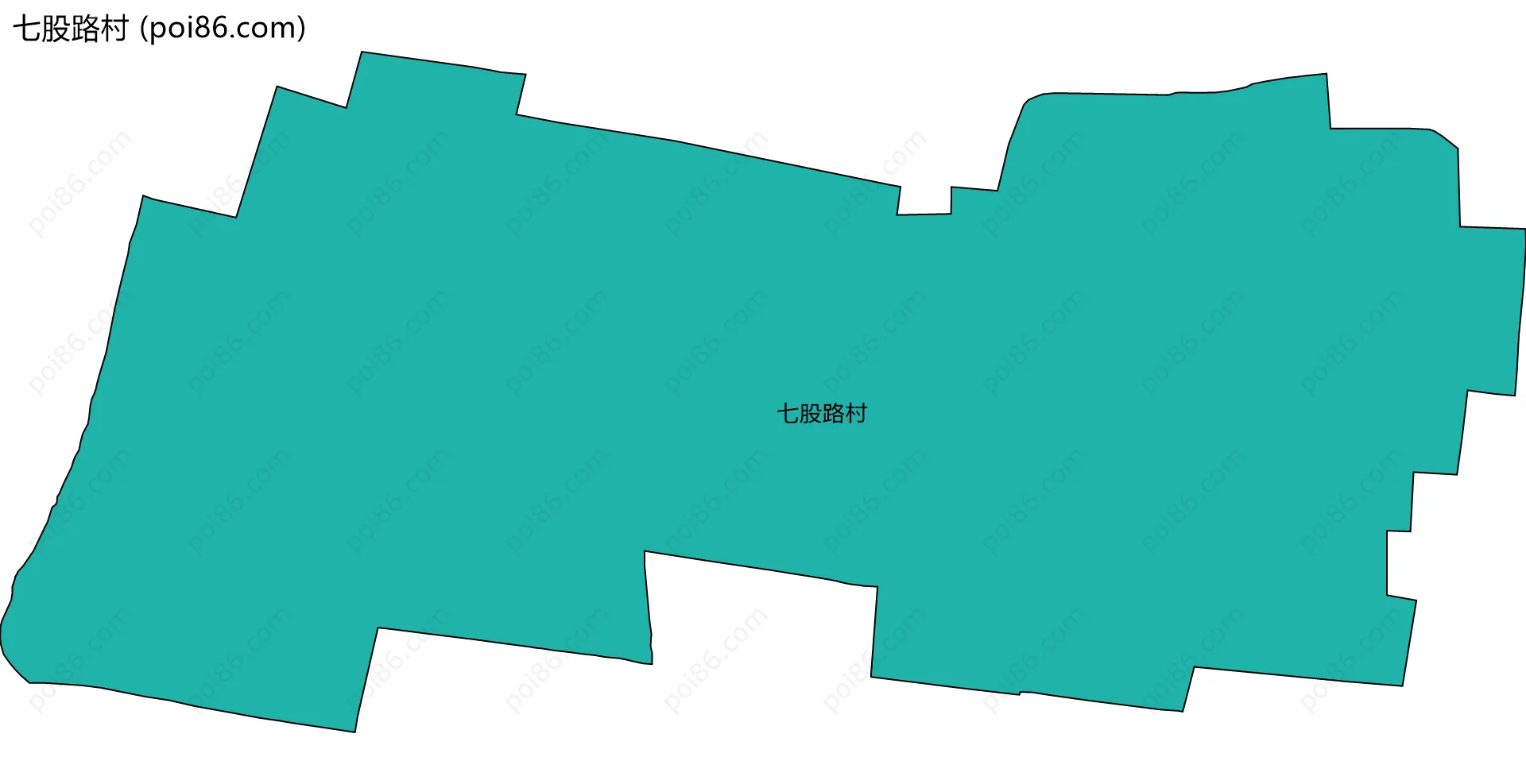 七股路村边界地图