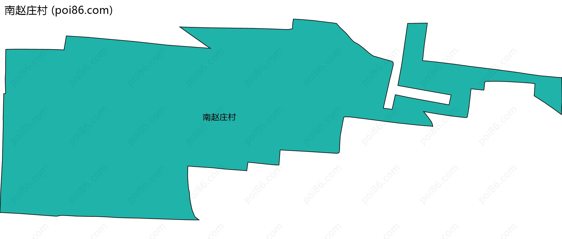 南赵庄村边界地图