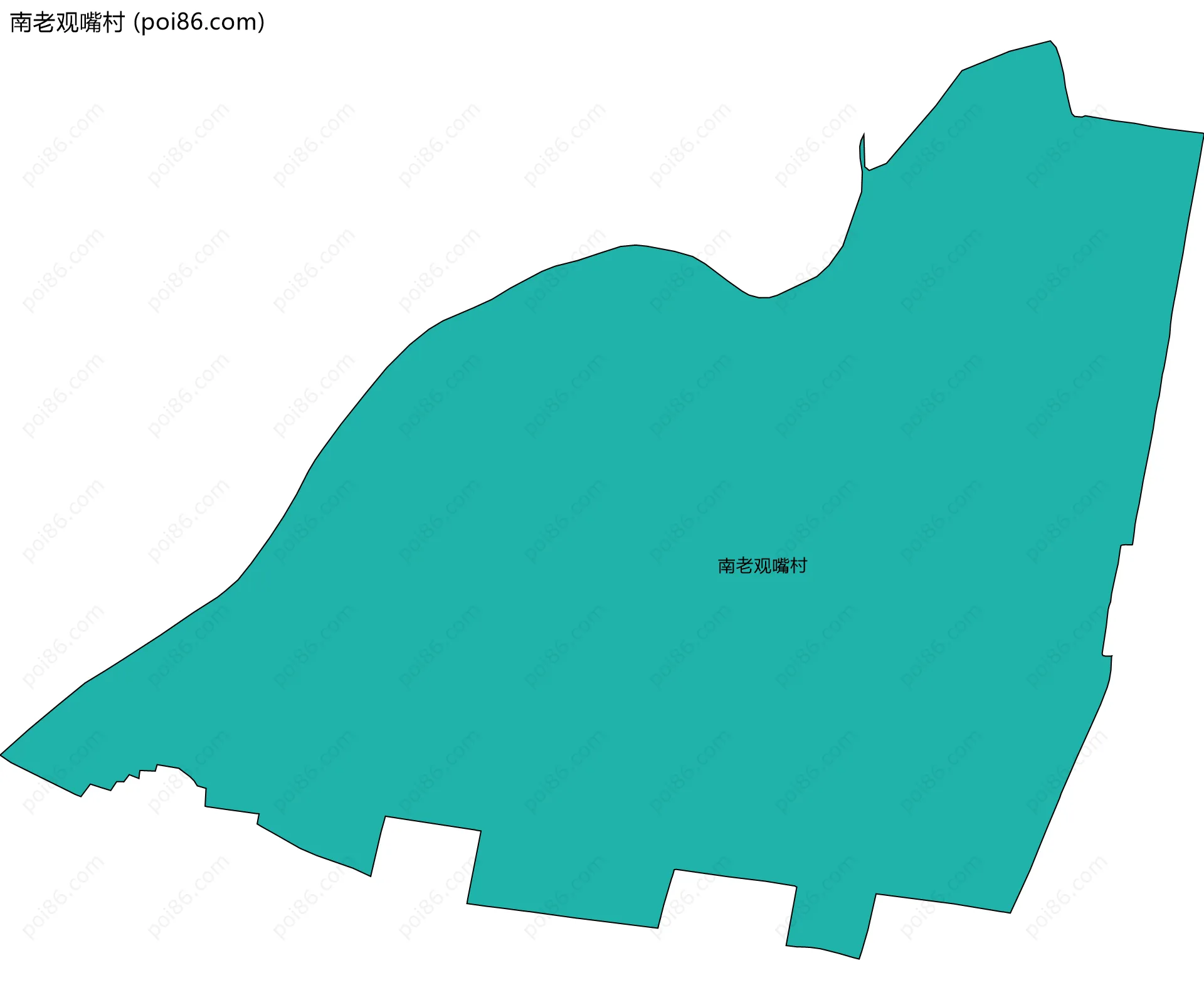 南老观嘴村边界地图