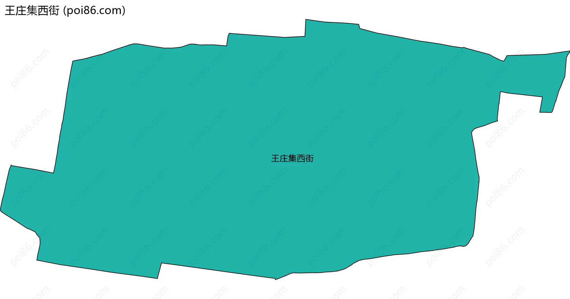 王庄集西街边界地图