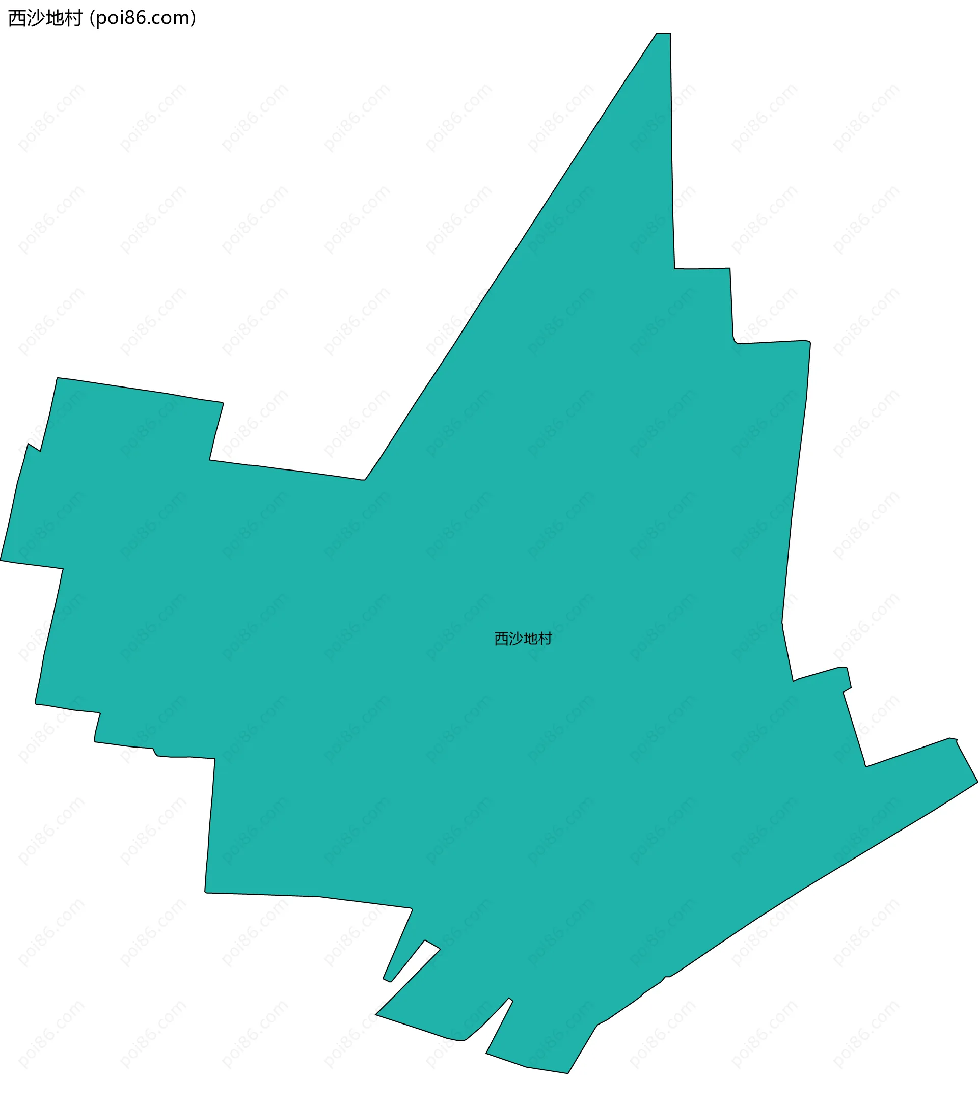 西沙地村边界地图