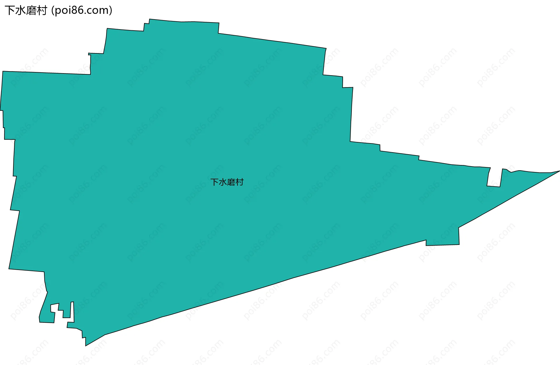 下水磨村边界地图