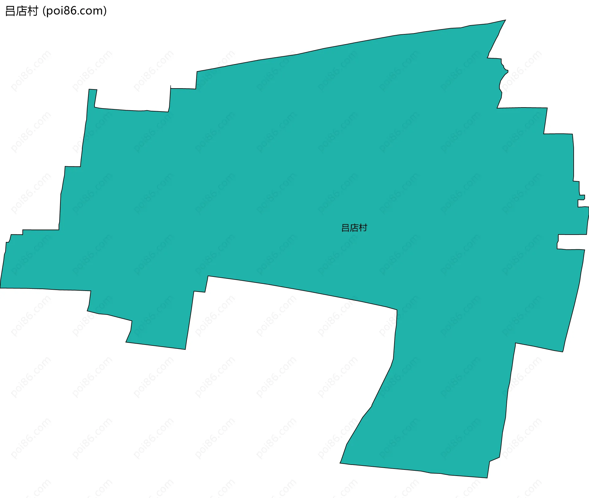 吕店村边界地图