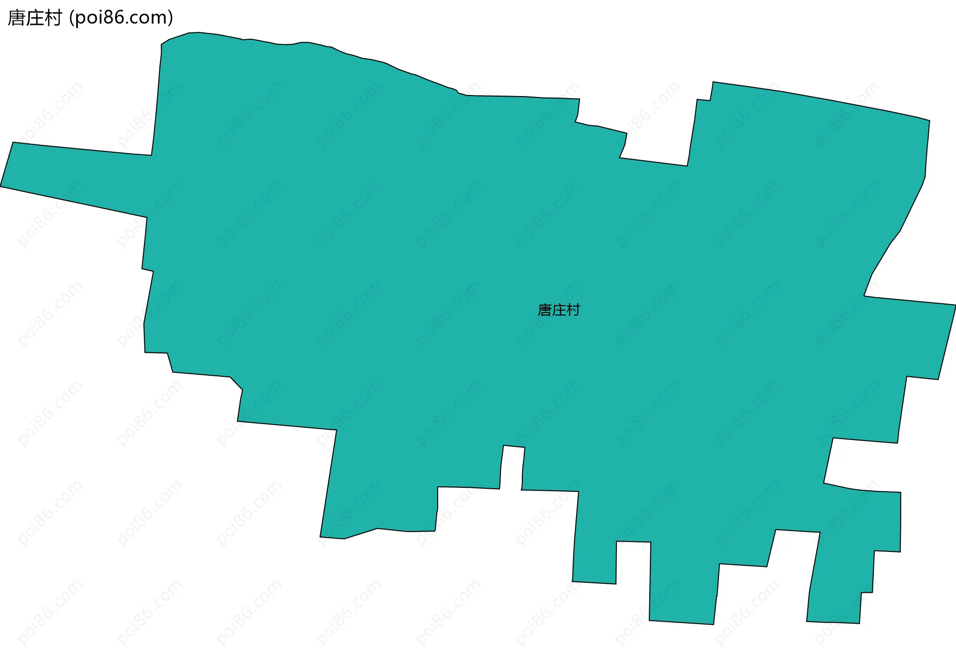 唐庄村边界地图