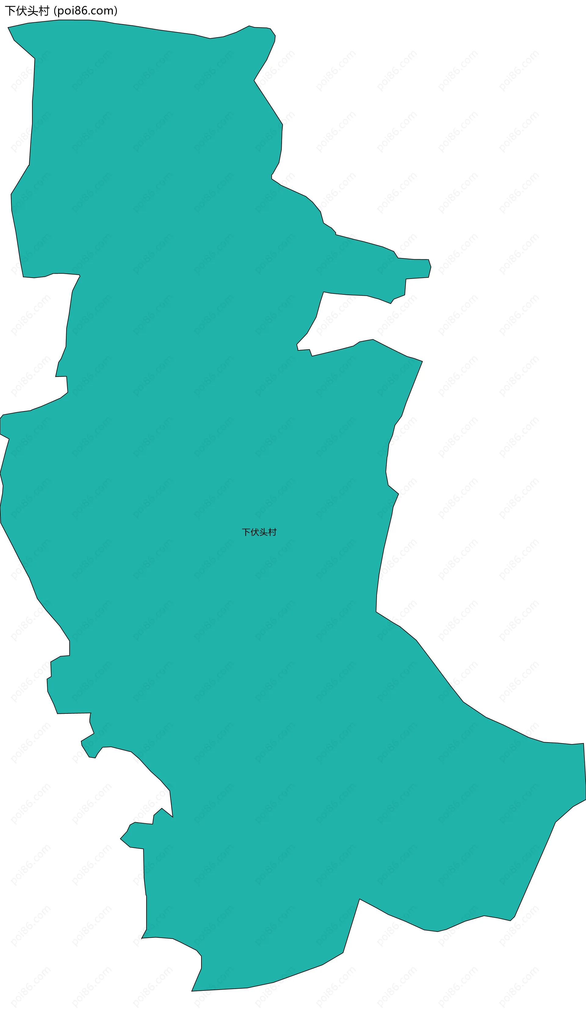 下伏头村边界地图