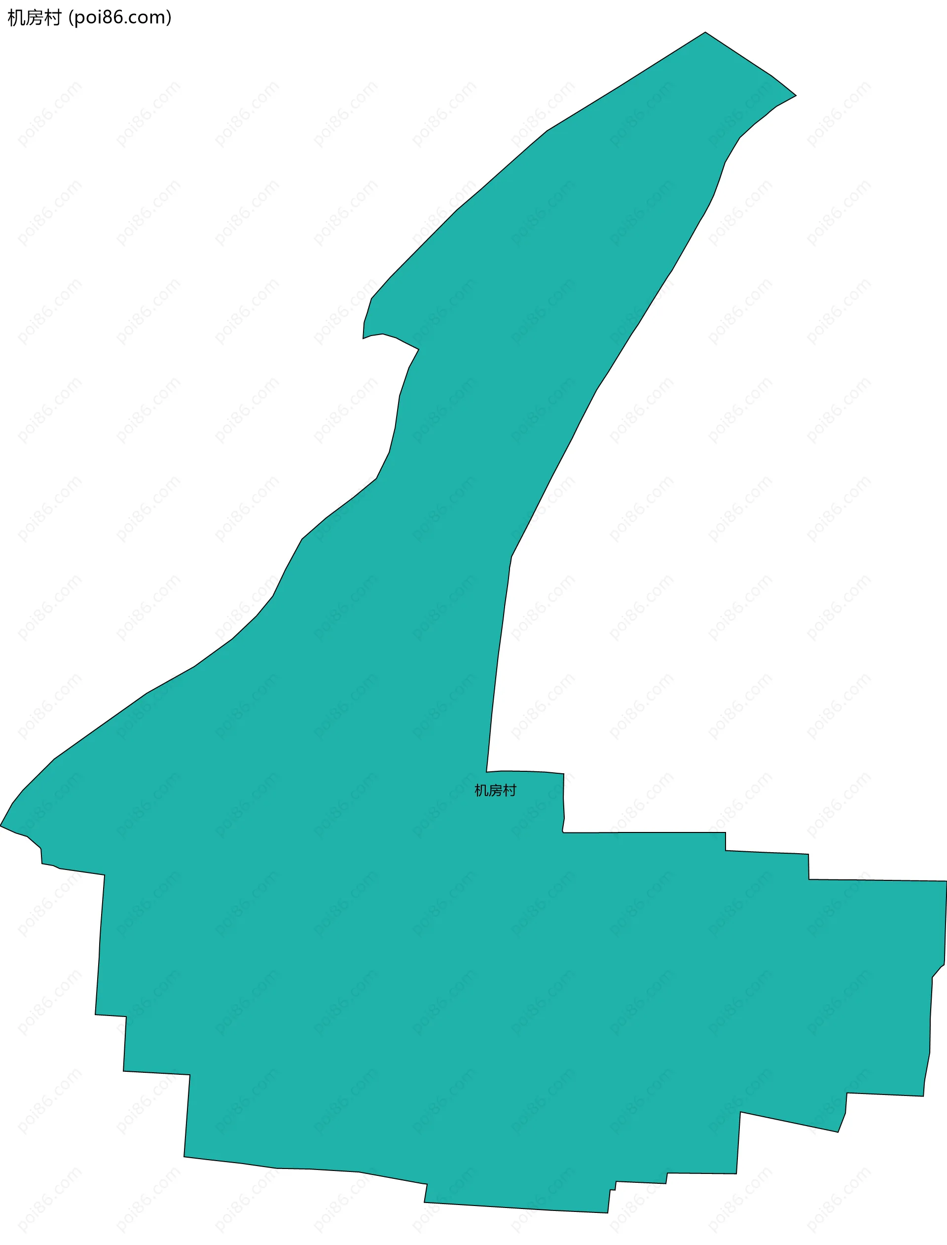 机房村边界地图