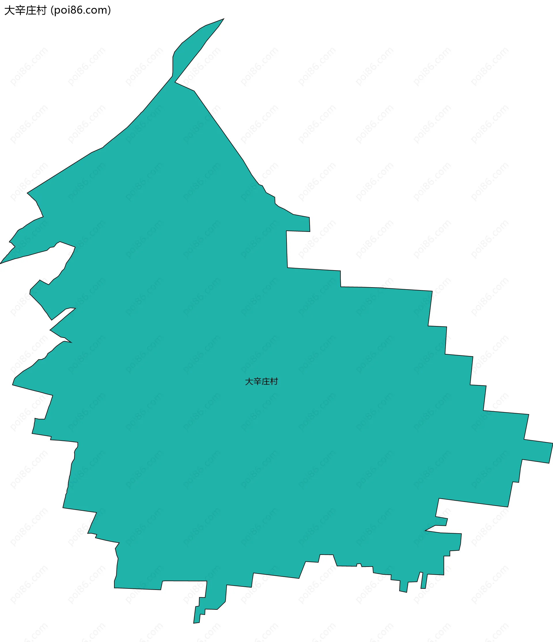 大辛庄村边界地图