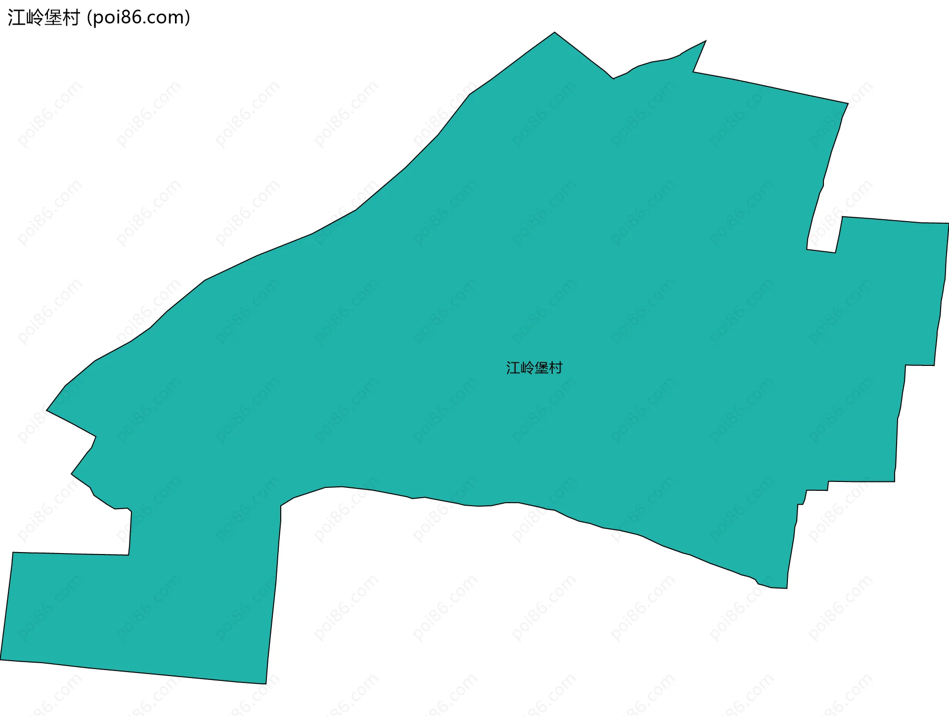 江岭堡村边界地图