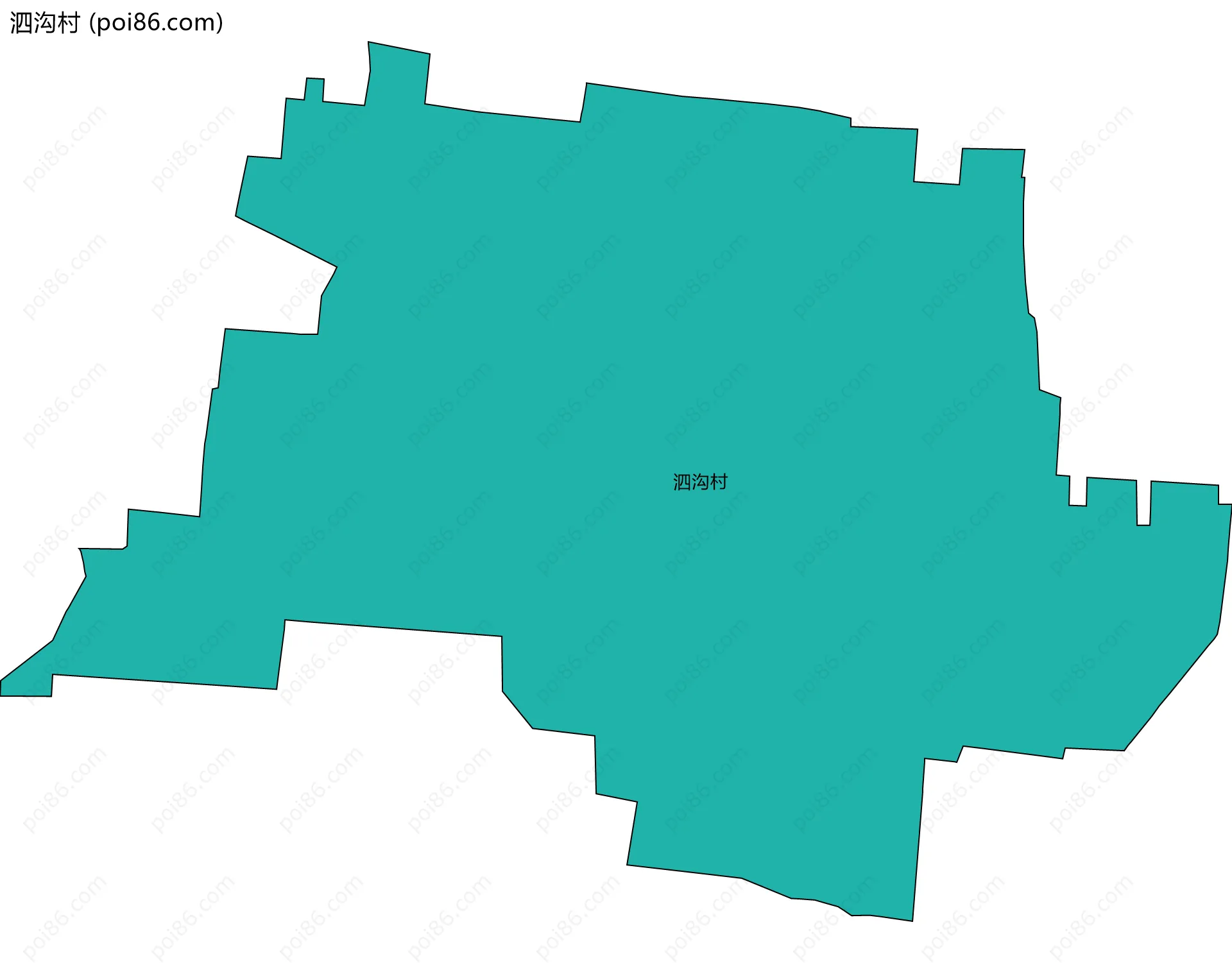 泗沟村边界地图