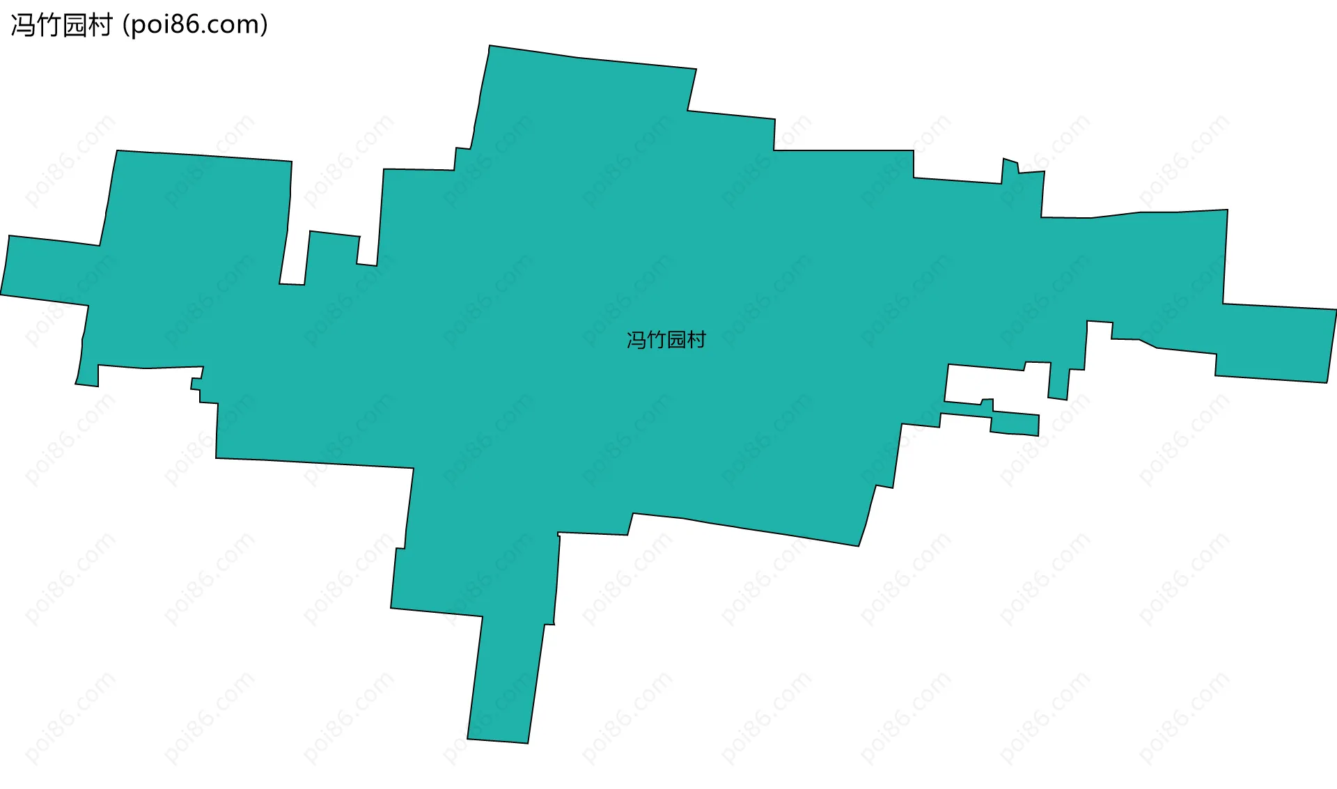 冯竹园村边界地图