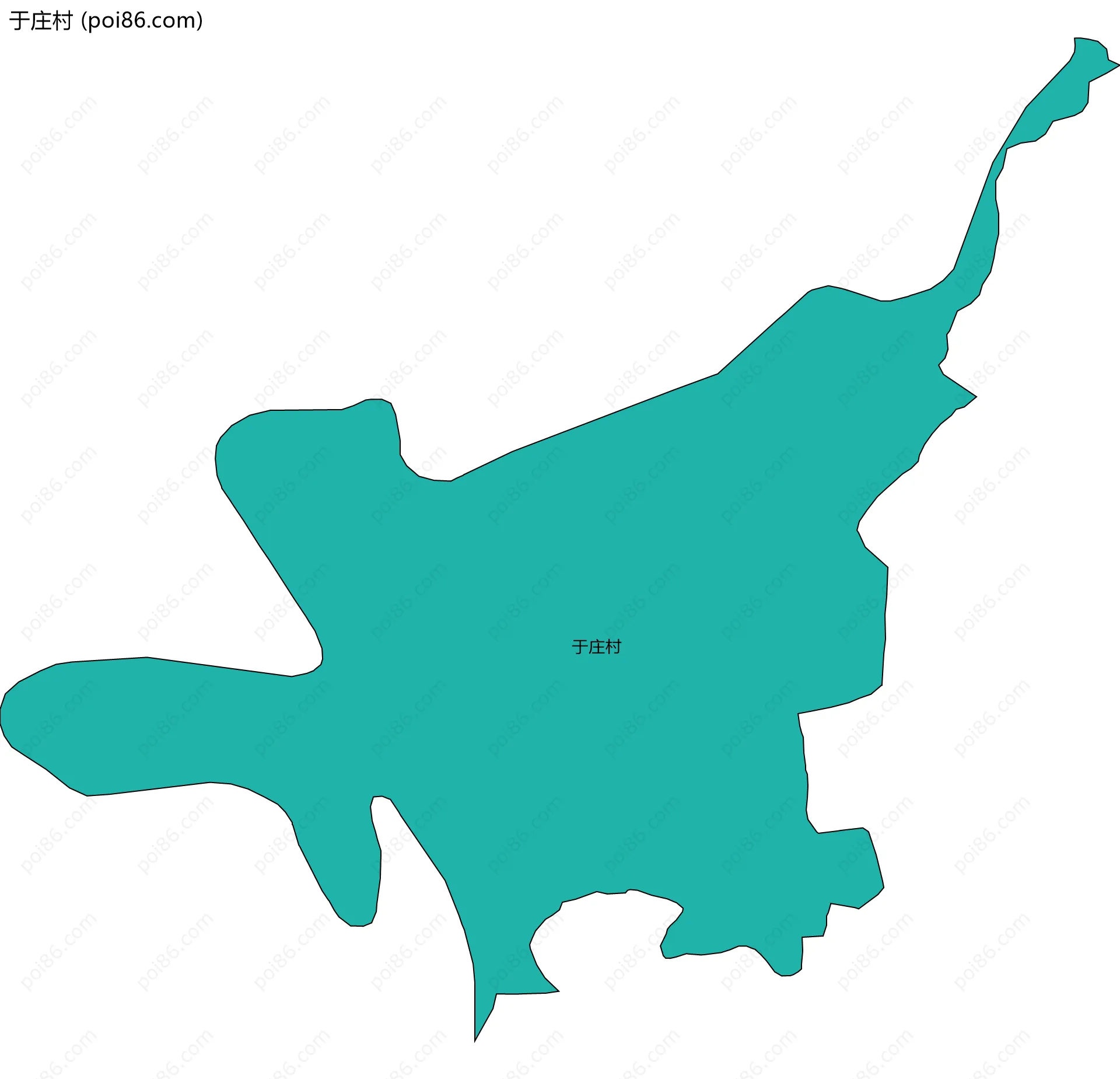 于庄村边界地图