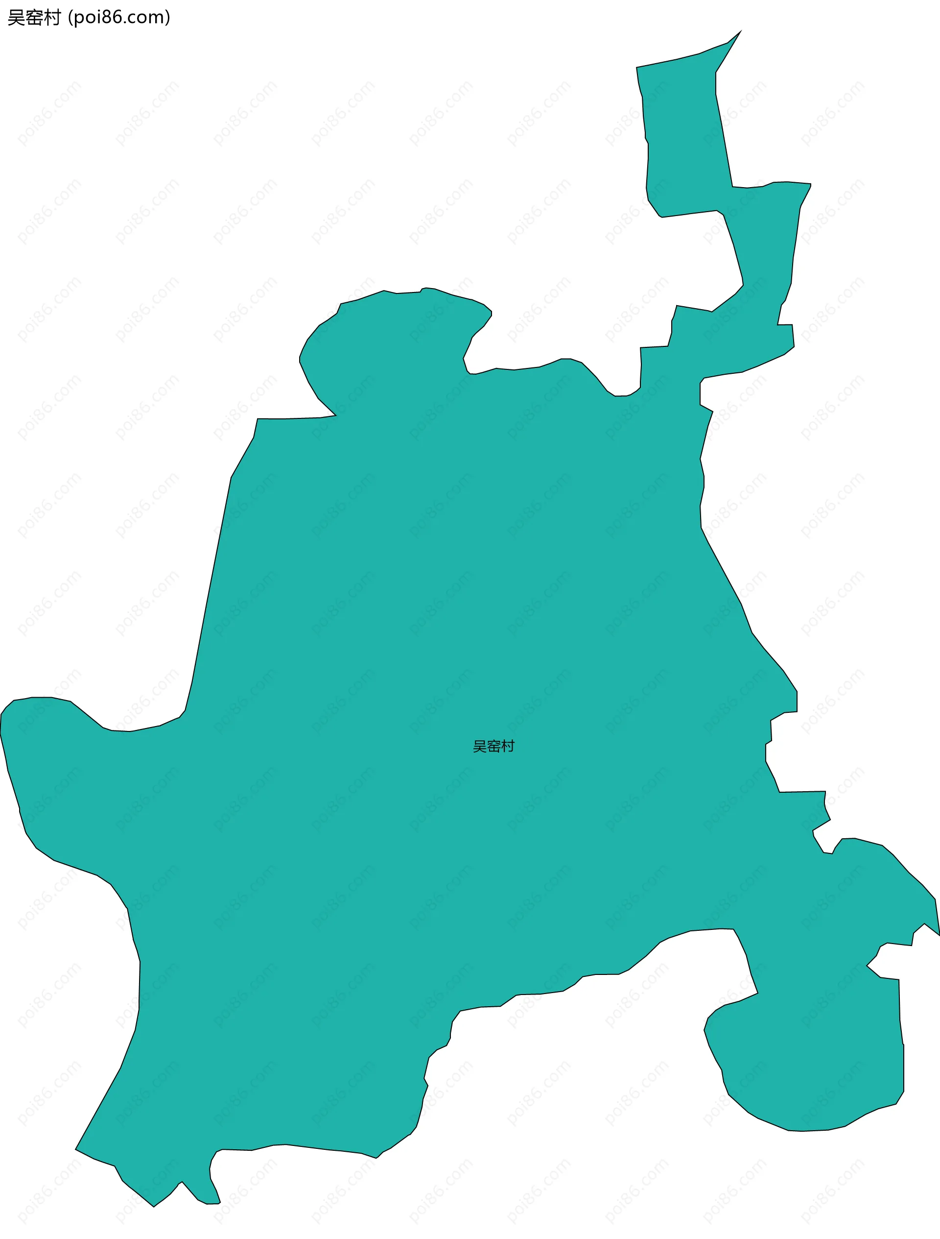 吴窑村边界地图