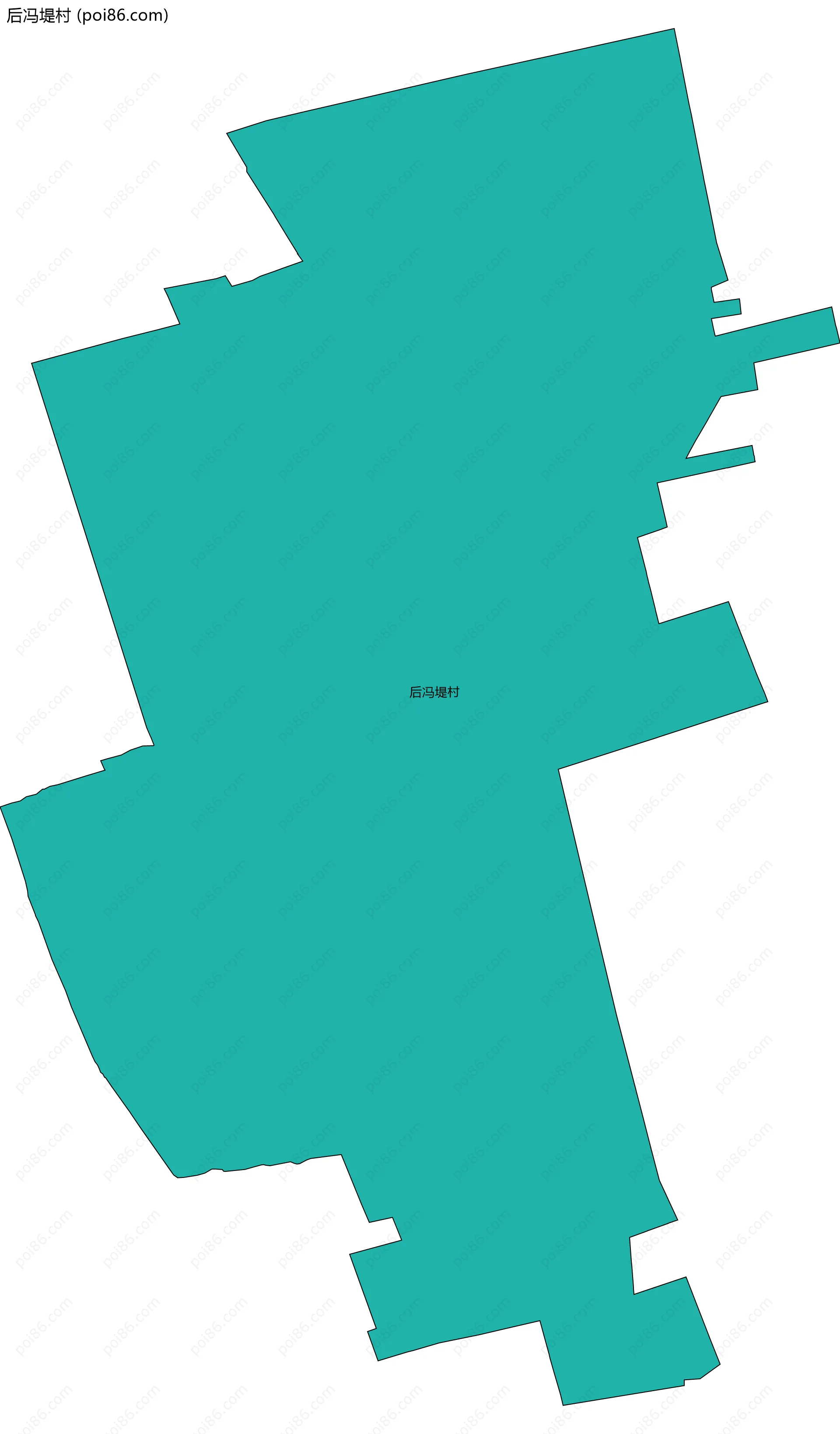 后冯堤村边界地图