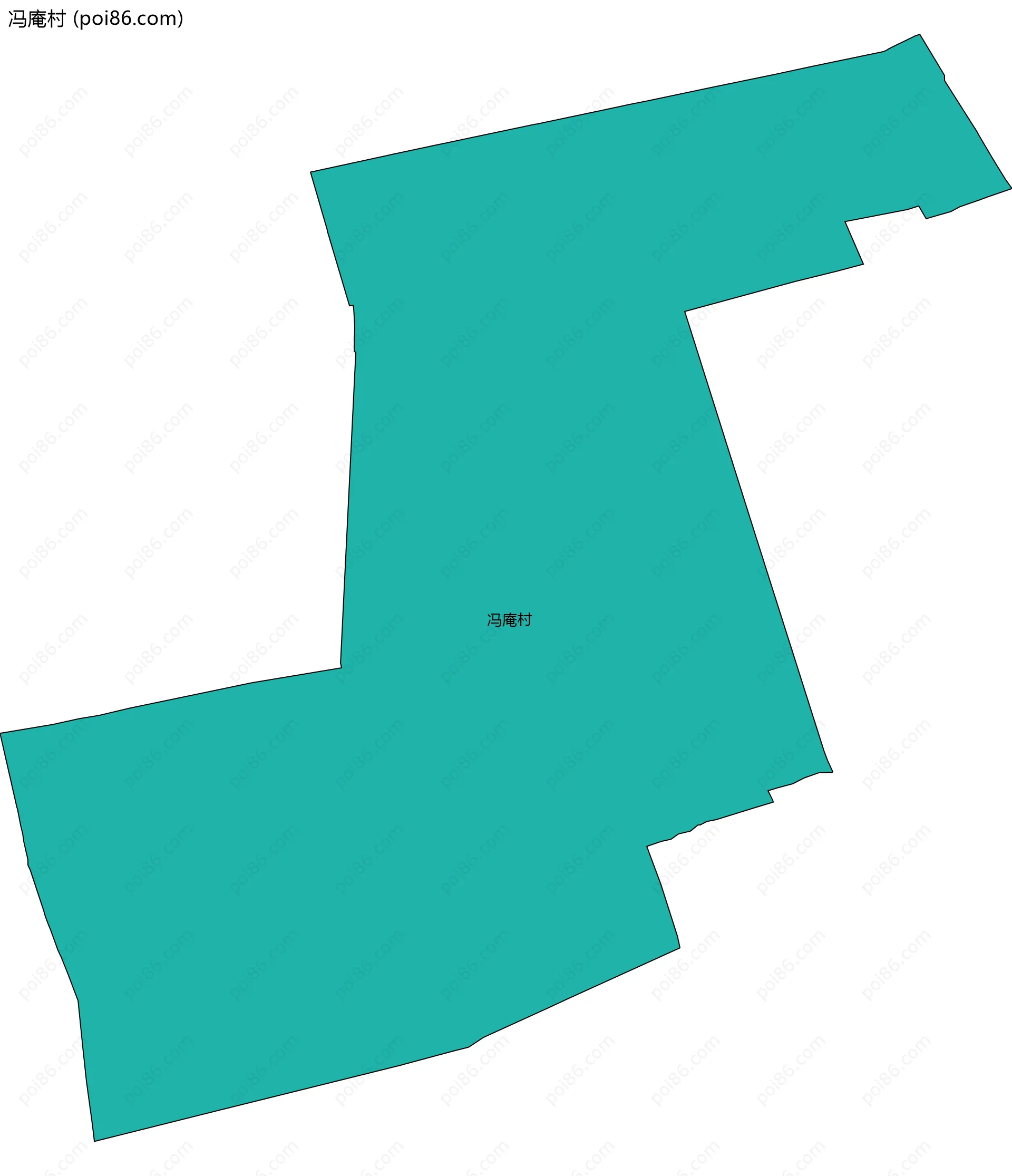 冯庵村边界地图