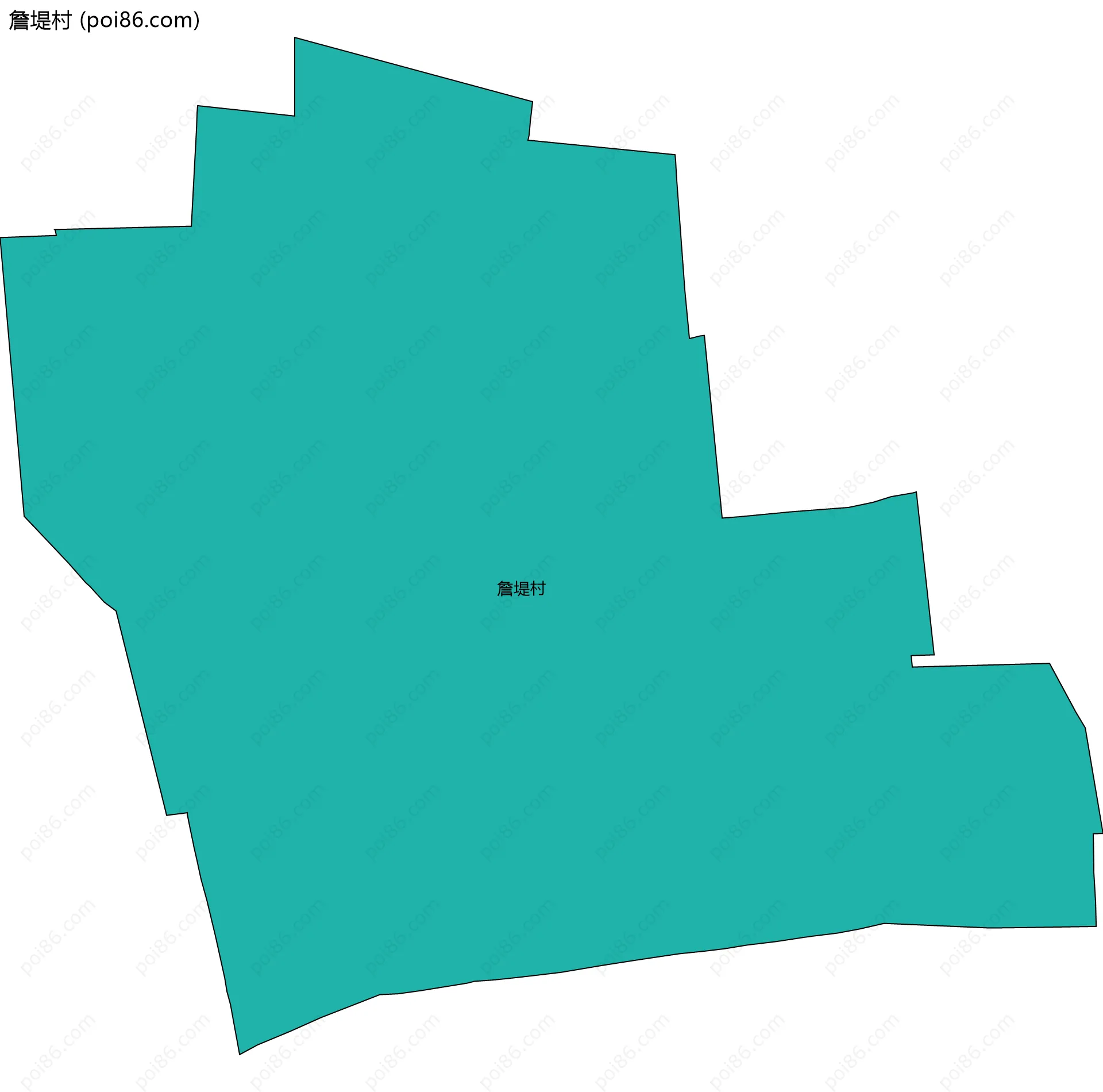詹堤村边界地图
