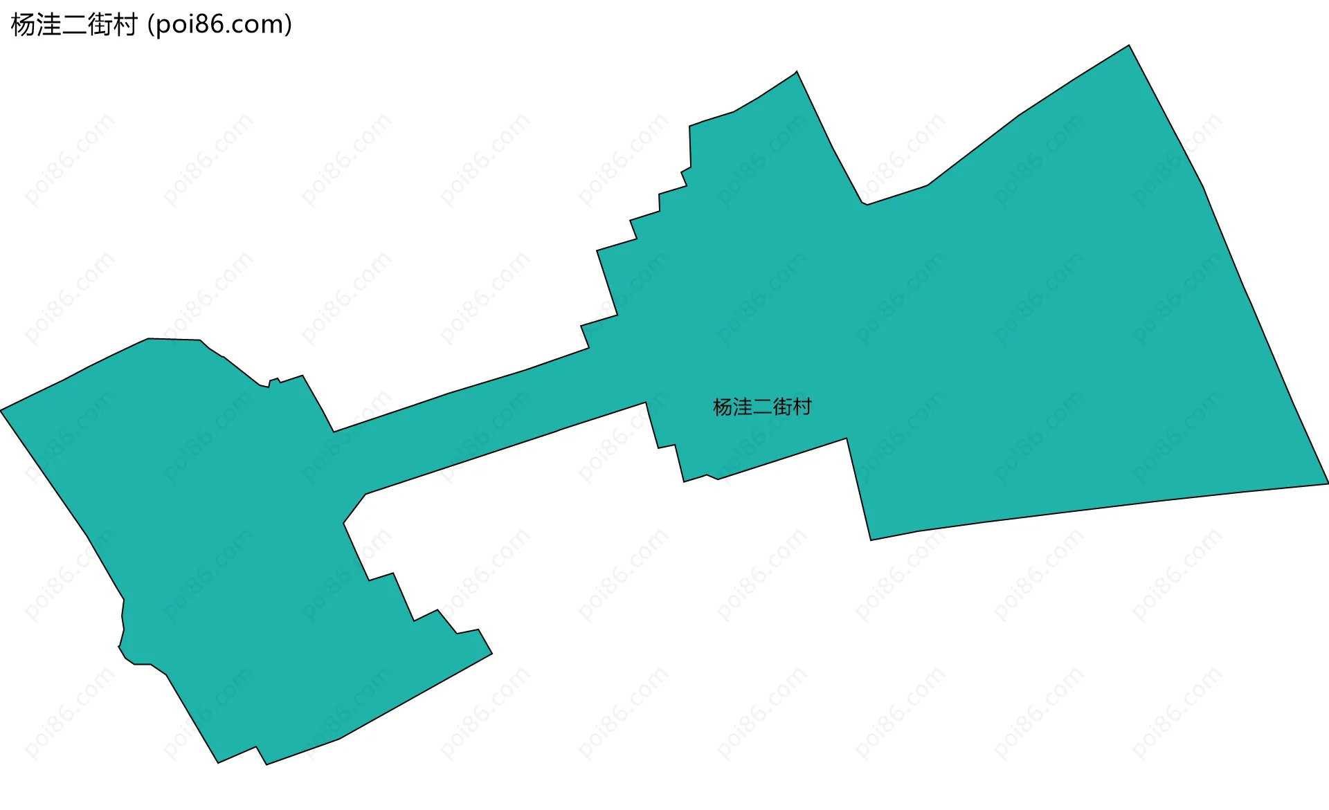 杨洼二街村边界地图
