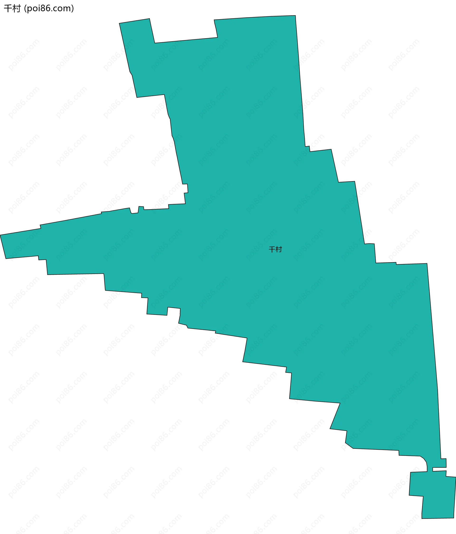 千村边界地图