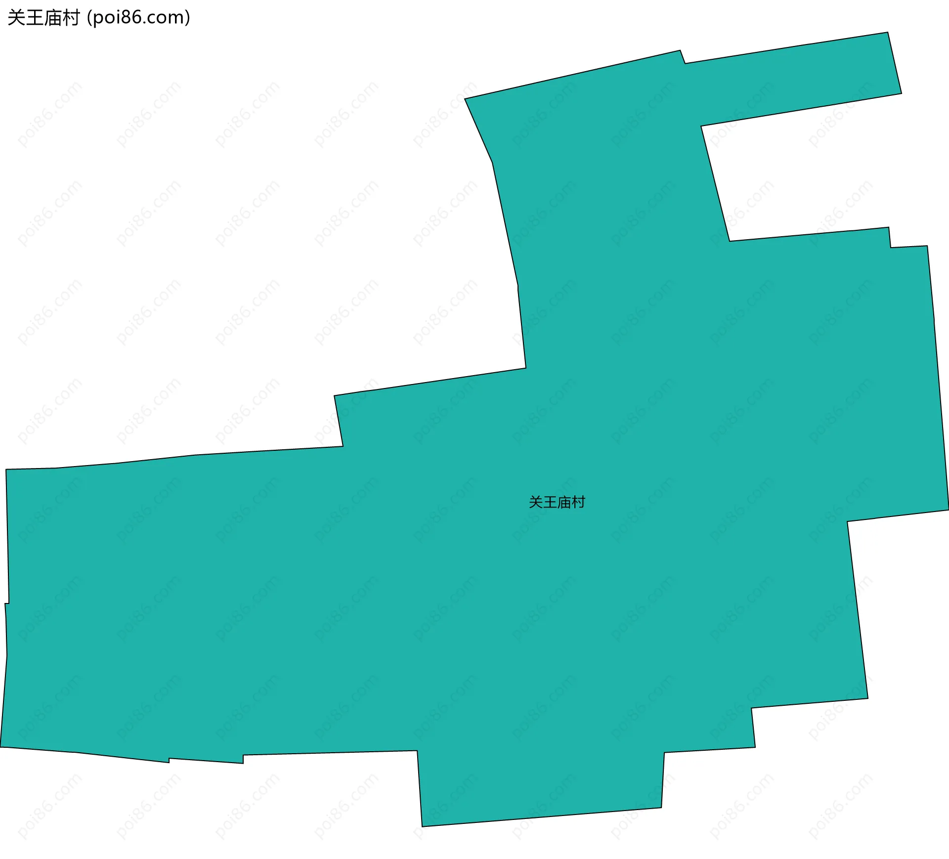 关王庙村边界地图