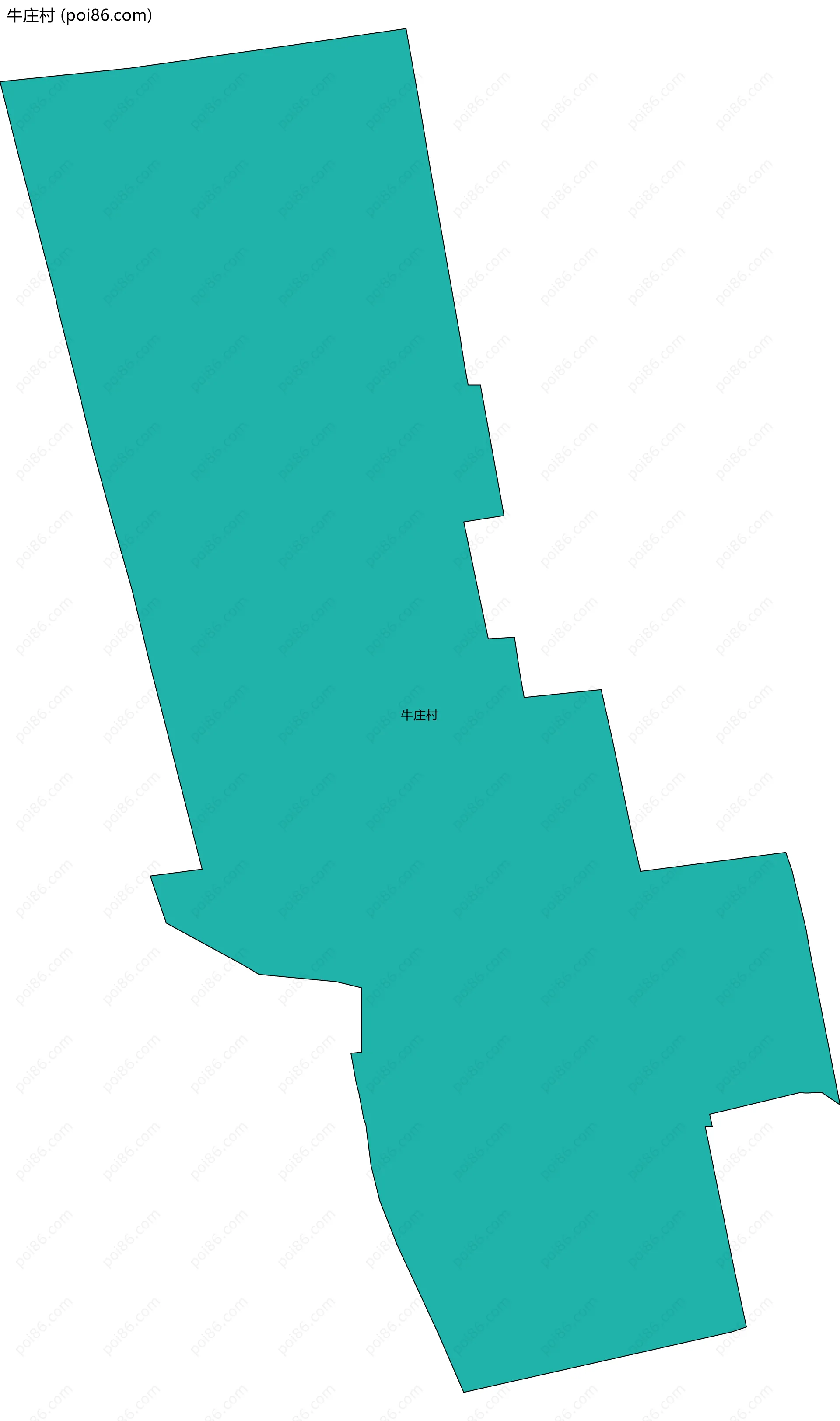 牛庄村边界地图